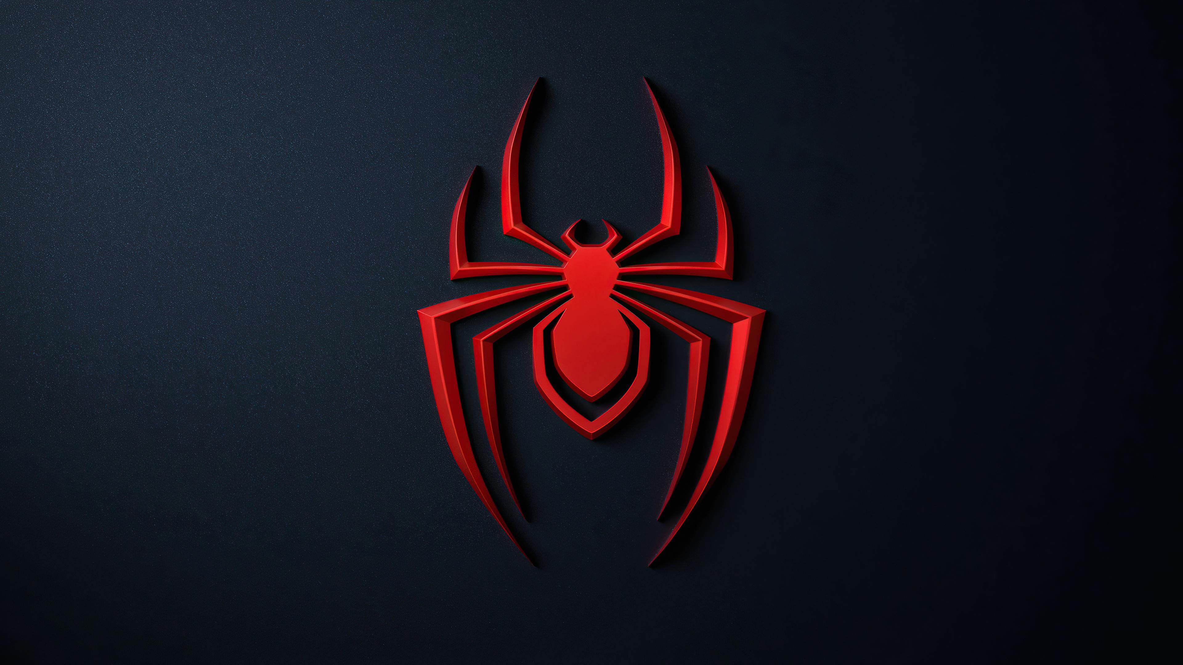 3840 x 2160 · jpeg - Spider Man Miles Morales Logo 4k, HD Games, 4k Wallpapers, Images ...