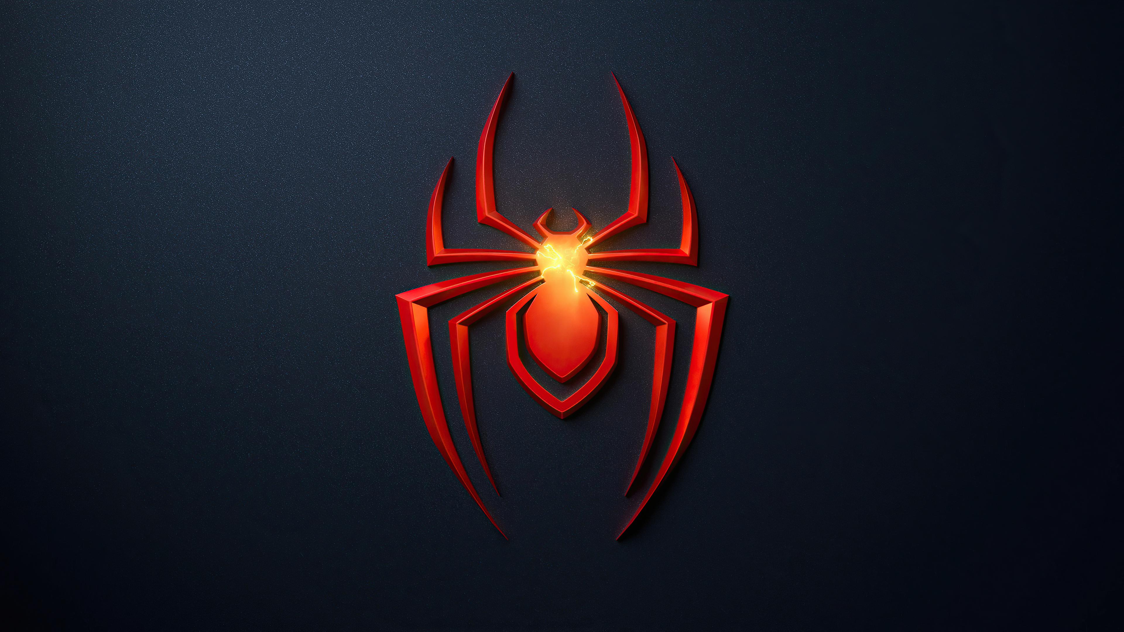3840 x 2160 · jpeg - Spider Man Miles Morales Ps5 Game Logo 4k, HD Games, 4k Wallpapers ...