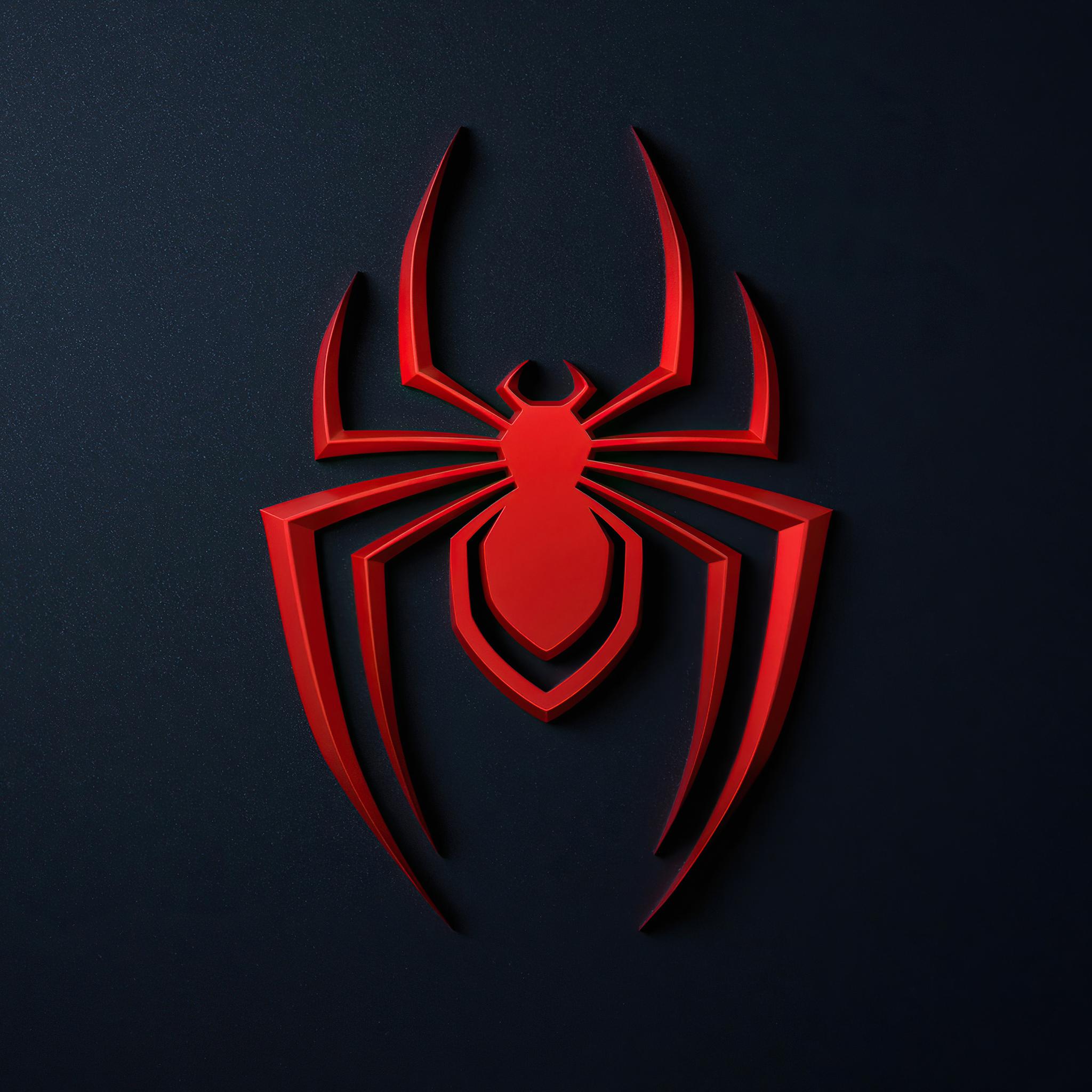 2048 x 2048 · jpeg - 2048x2048 Spider Man Miles Morales Logo 4k Ipad Air HD 4k Wallpapers ...