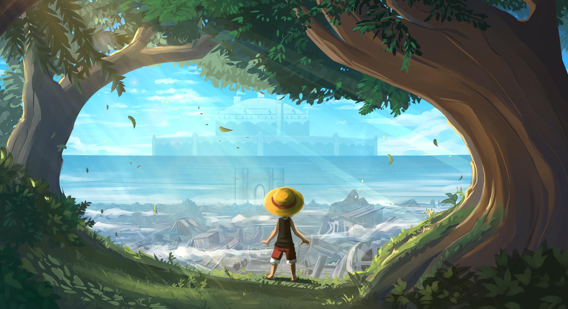 1920 x 1045 · png - Monkey D Luffy The Edge of the Forest 4K - anime live wallpaper #29823 ...