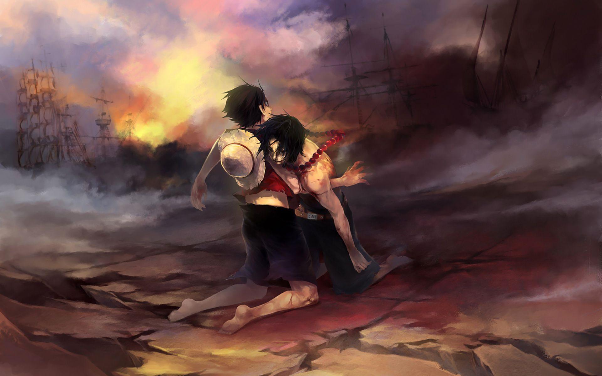 1920 x 1200 · jpeg - Anime One Piece Portgas D. Ace Monkey D. Luffy Wallpaper | All about ...