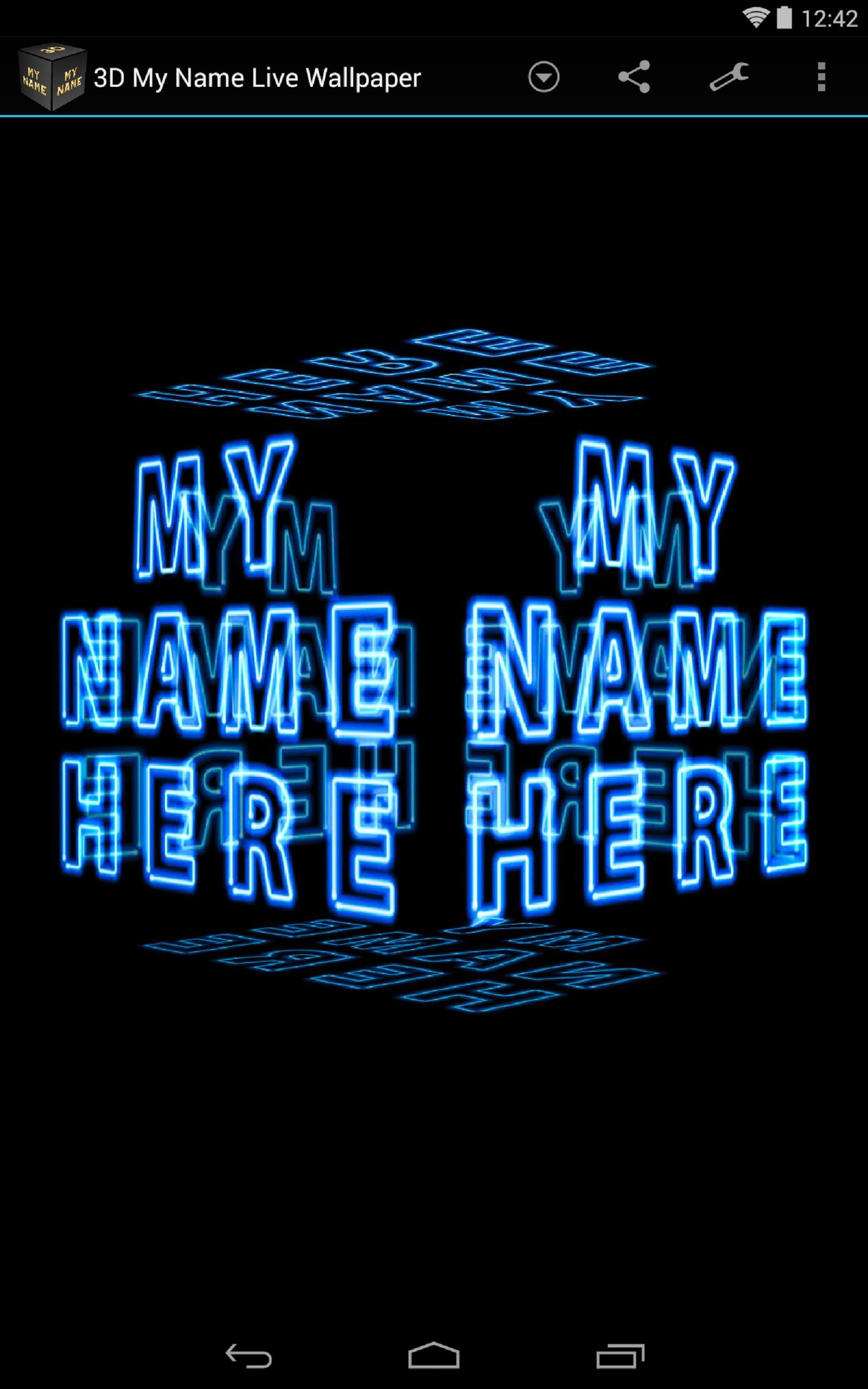 1600 x 2560 · jpeg - 3D My Name Live Wallpaper for Android - APK Download