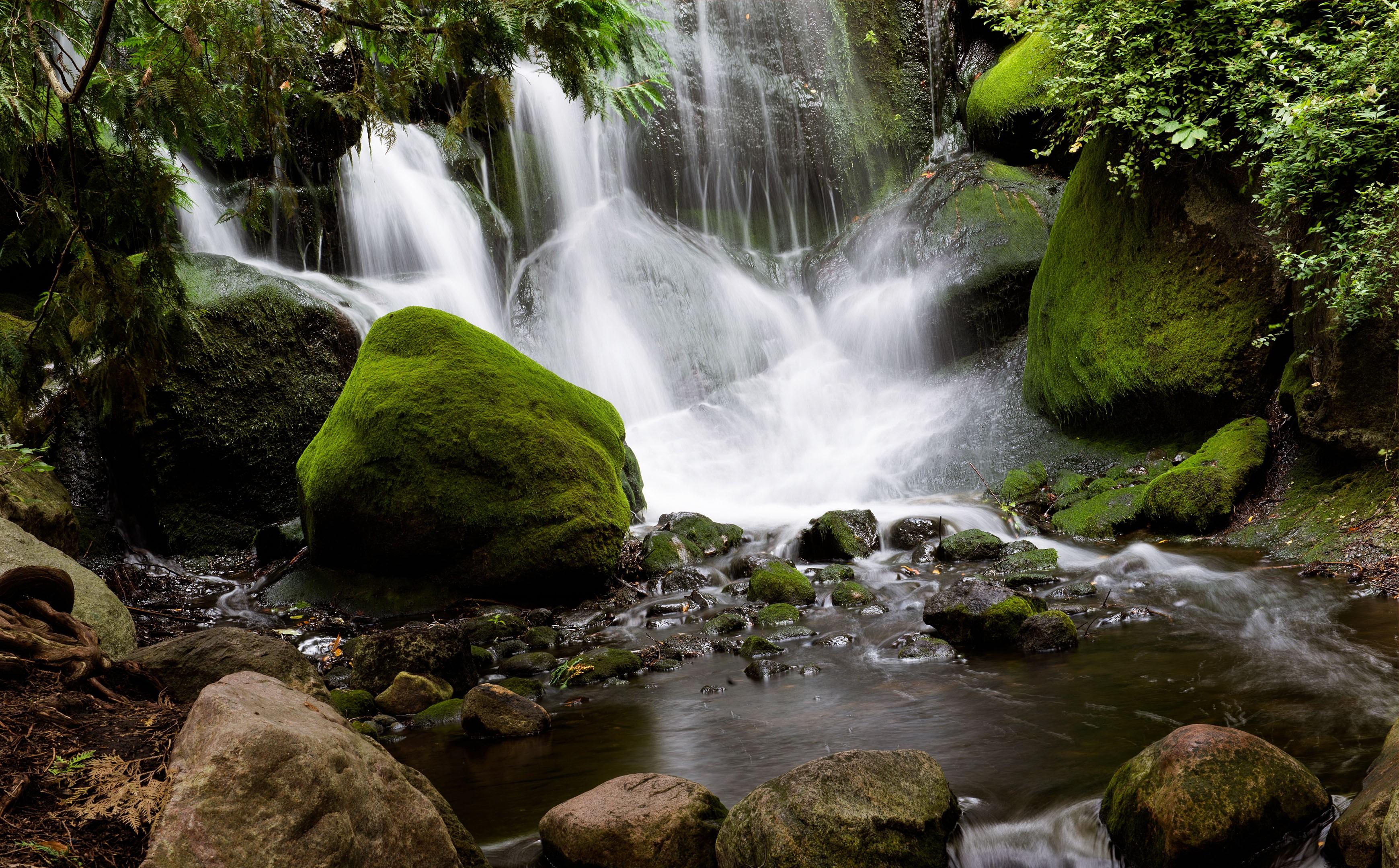 3480 x 2160 · jpeg - water, Waterfall, Nature, Outdoors, Rocks Wallpapers HD / Desktop and ...