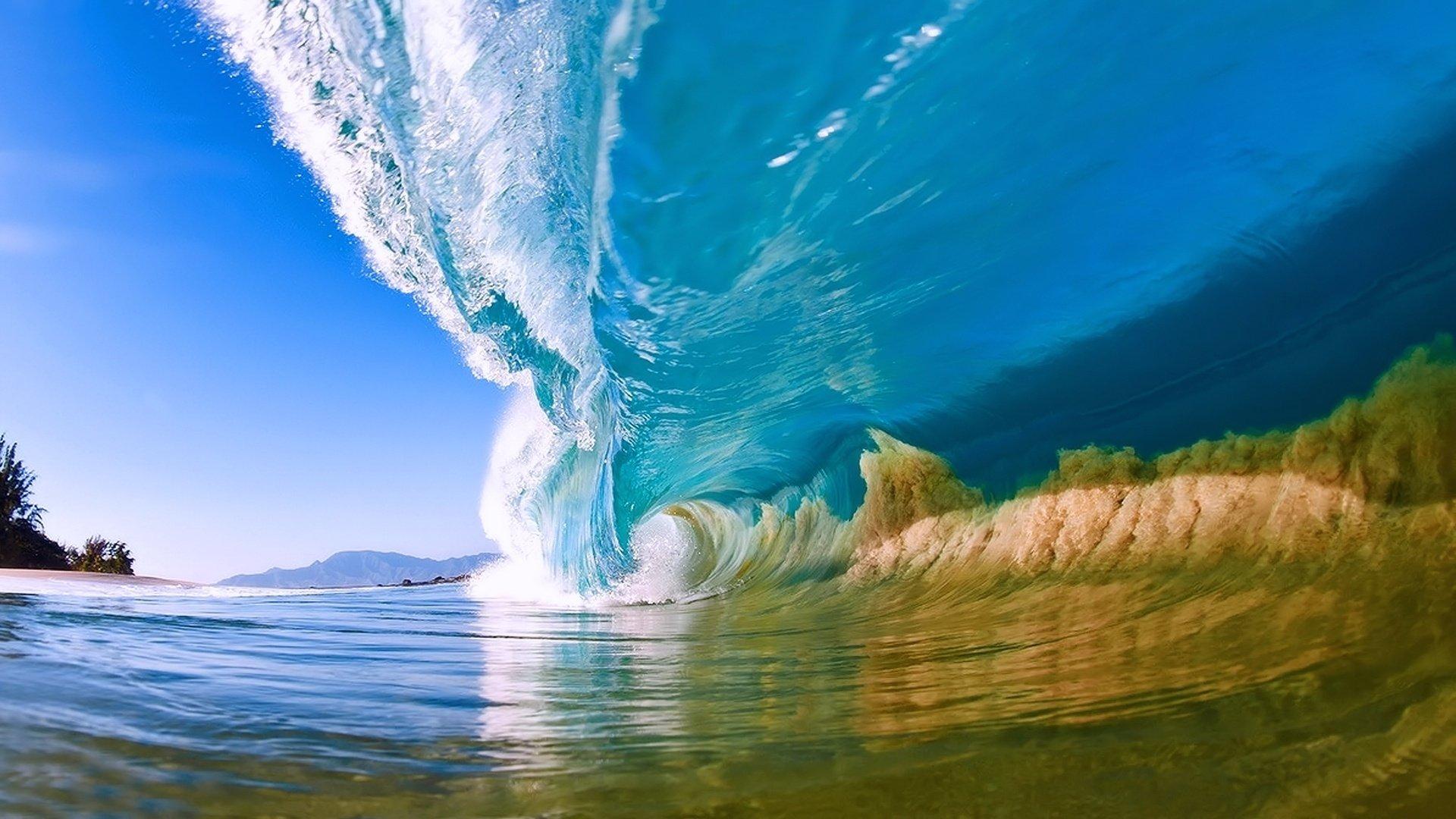 1920 x 1080 · jpeg - Ocean Waves Wallpaper HD - WallpaperSafari