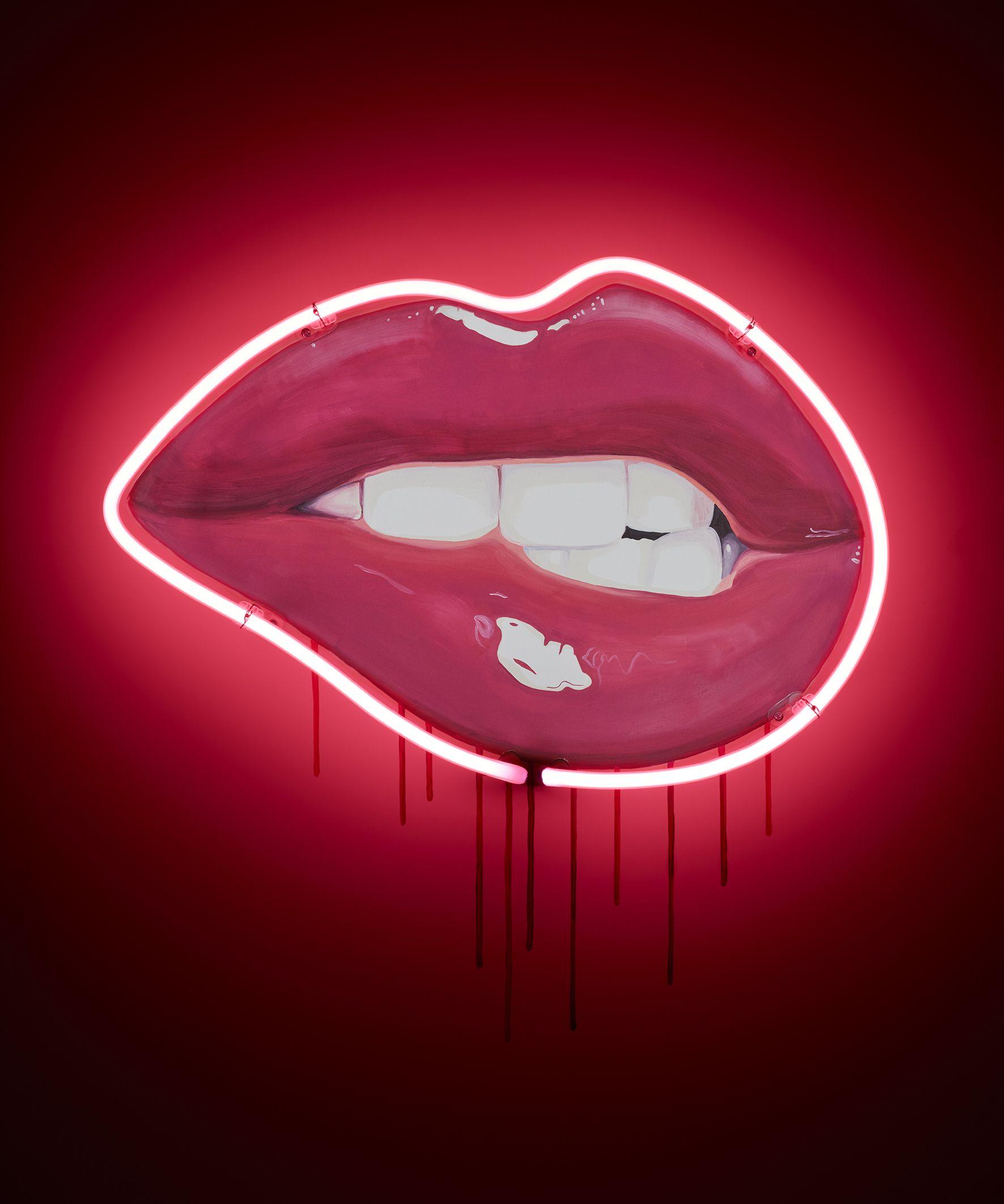 1772 x 2126 · jpeg - Temptation Neon | Sara Pope - Sara Pope Artist | Neon lips, Neon ...