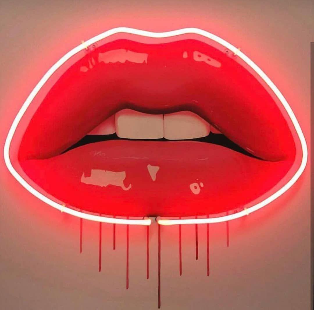 1080 x 1065 · jpeg - By @sarapopeartist #winkmagazine | Neon lips, Neon art, Neon