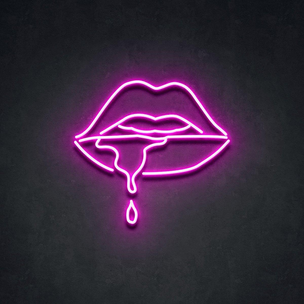 1200 x 1200 · jpeg - Dripping Lips Neon Sign  Neon Beach | Neon signs, Neon lips, Wallpaper ...