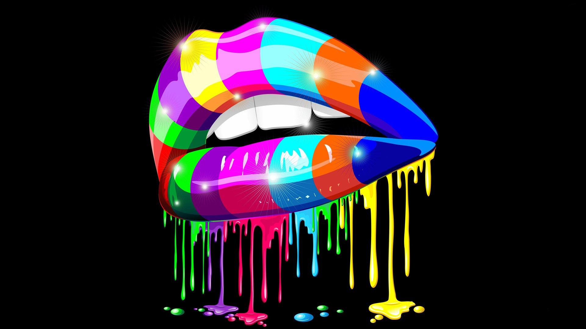 1920 x 1080 · jpeg - Rainbow Lips HD Wallpaper | Background Image | 1920x1080 | ID:705017 ...