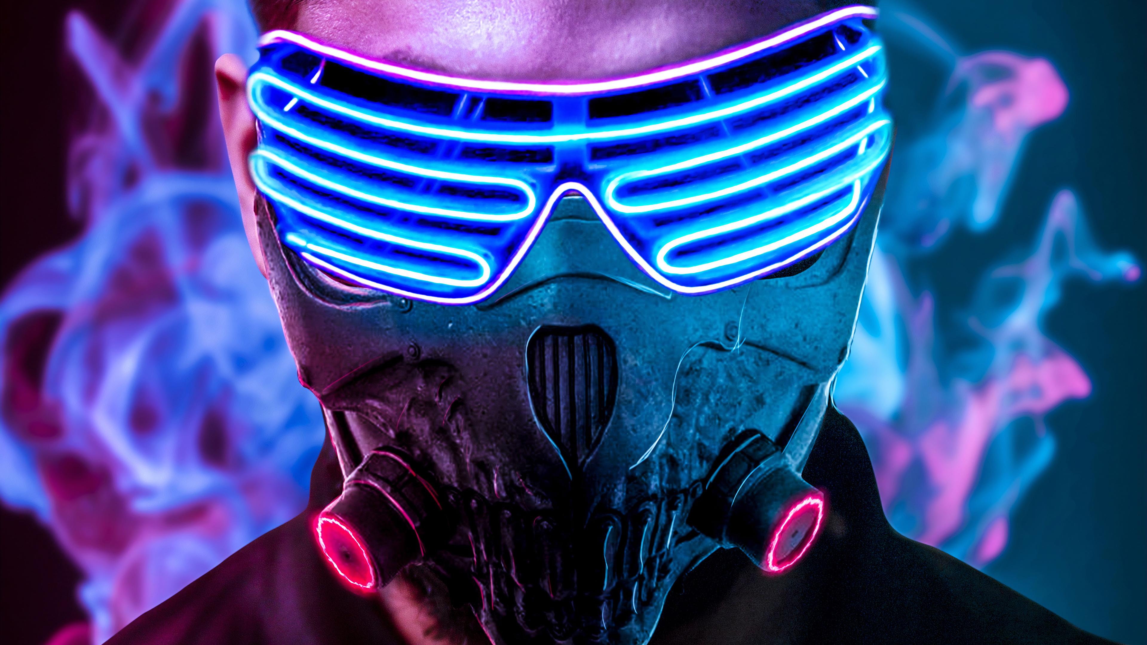 3840 x 2160 · jpeg - Mask Neon 4k, HD Artist, 4k Wallpapers, Images, Backgrounds, Photos and ...