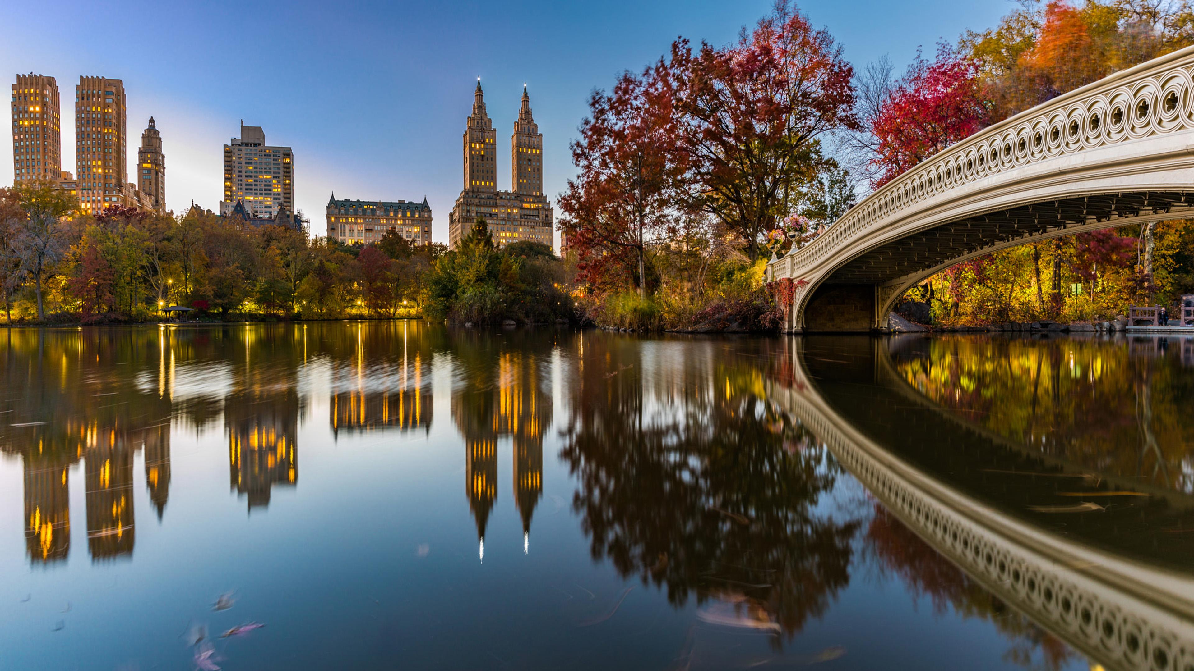 3840 x 2160 · jpeg - Bow Bridge Crossing Over The Lake Central Park New York United States ...