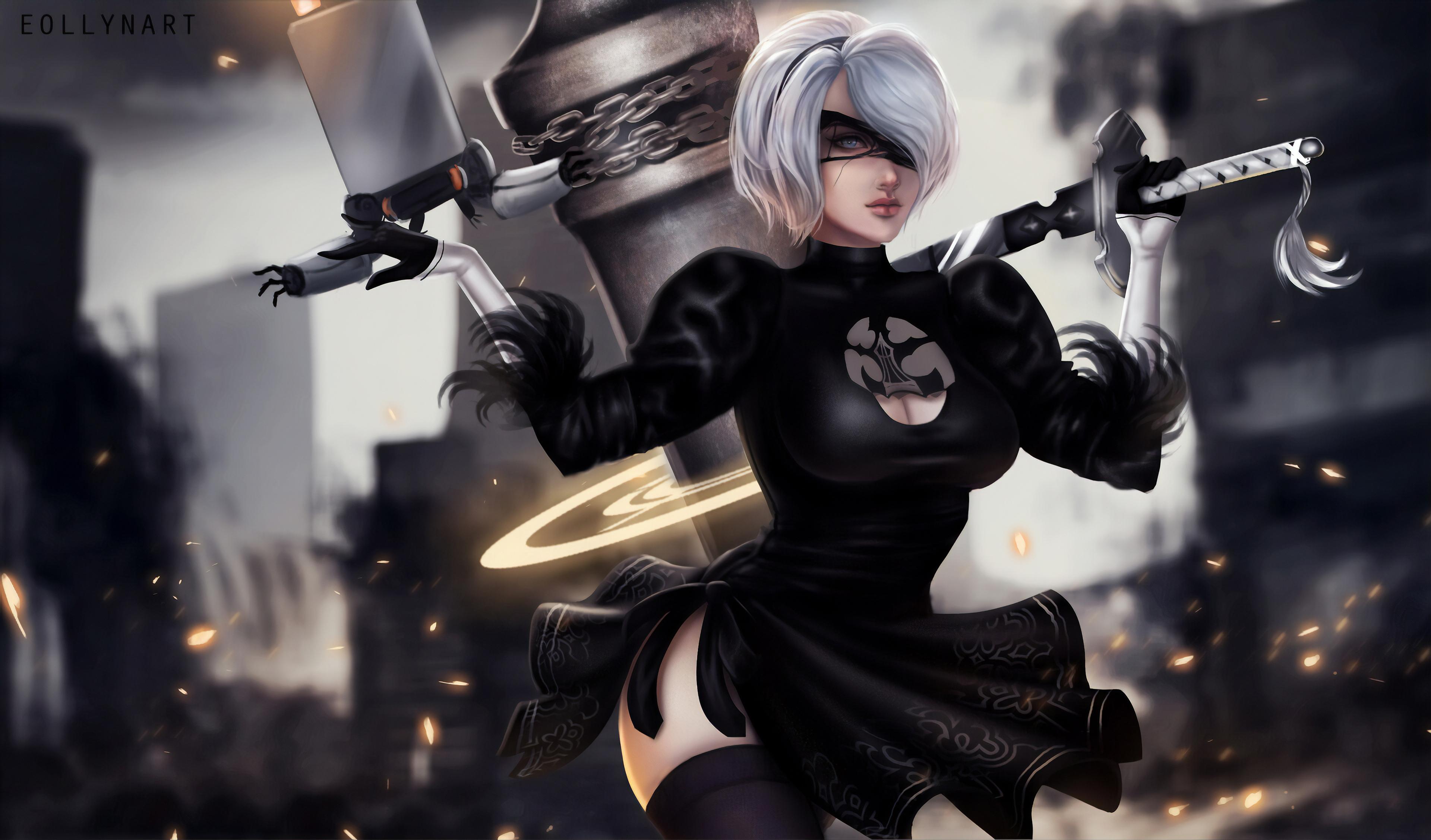 3840 x 2254 · jpeg - Nier Automata Game 4k, HD Games, 4k Wallpapers, Images, Backgrounds ...