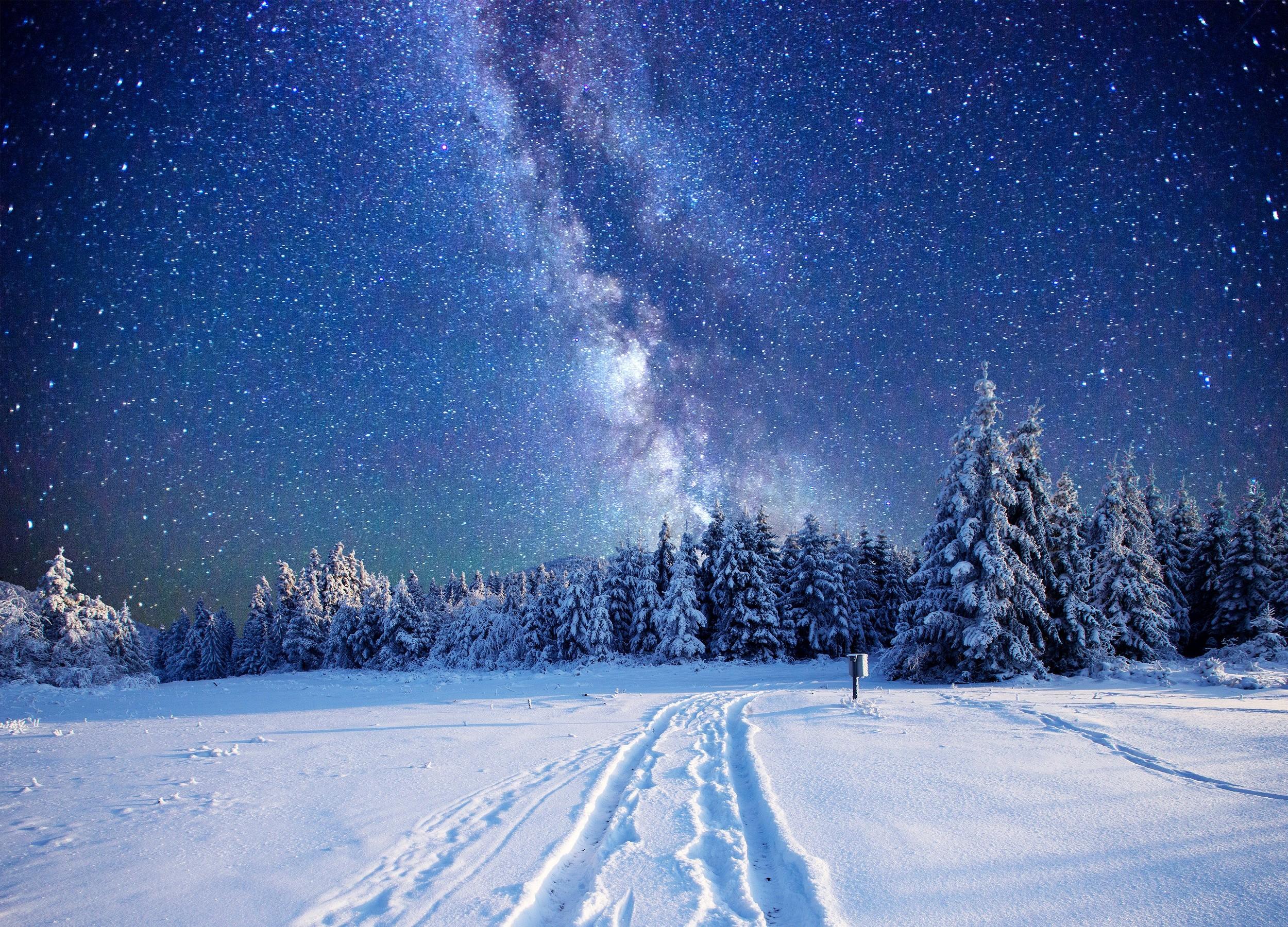 2500 x 1800 · jpeg - landscape, Night, Winter, Snow Wallpapers HD / Desktop and Mobile ...