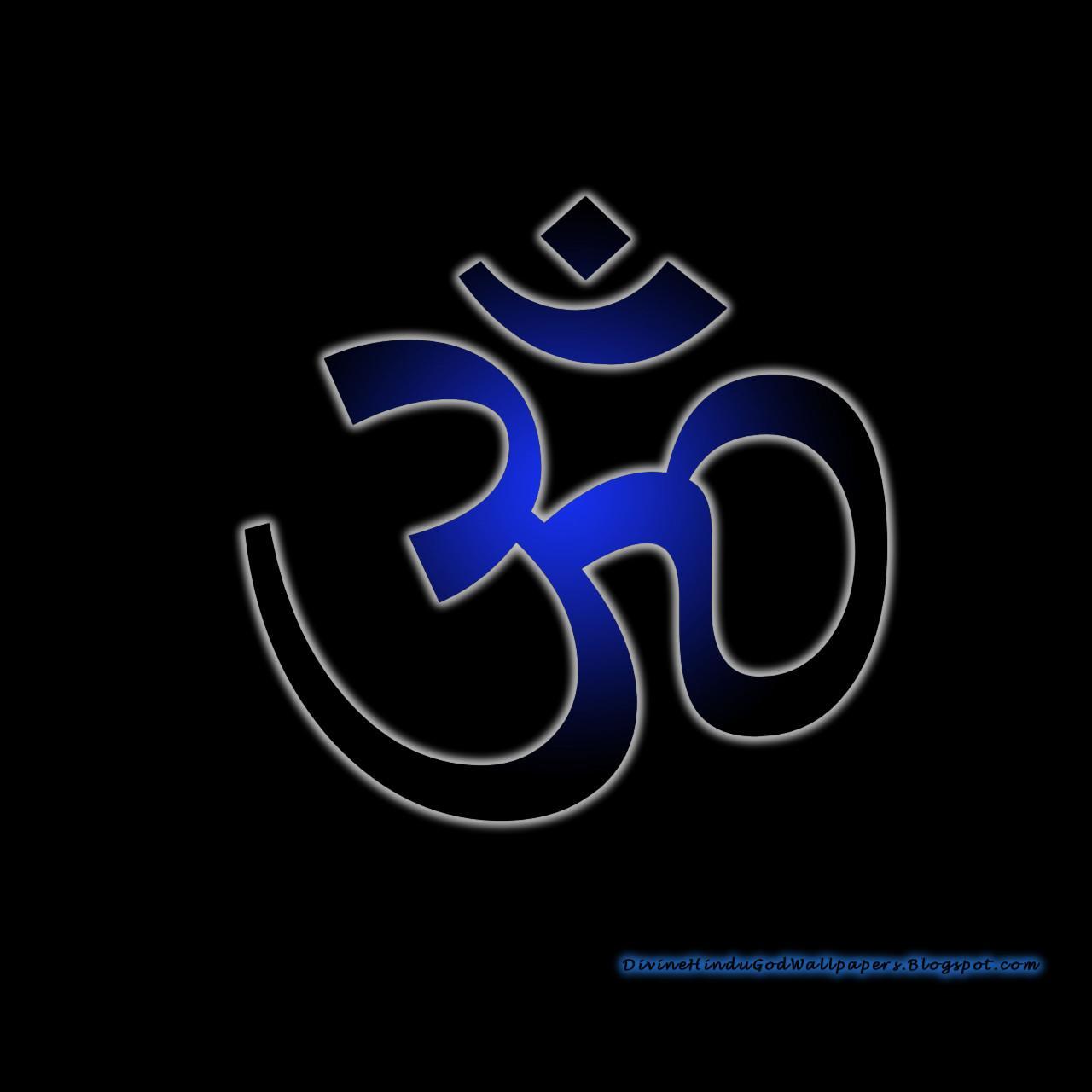 1280 x 1280 · jpeg - HINDU GOD WALLPAPERS: OM in BLUE