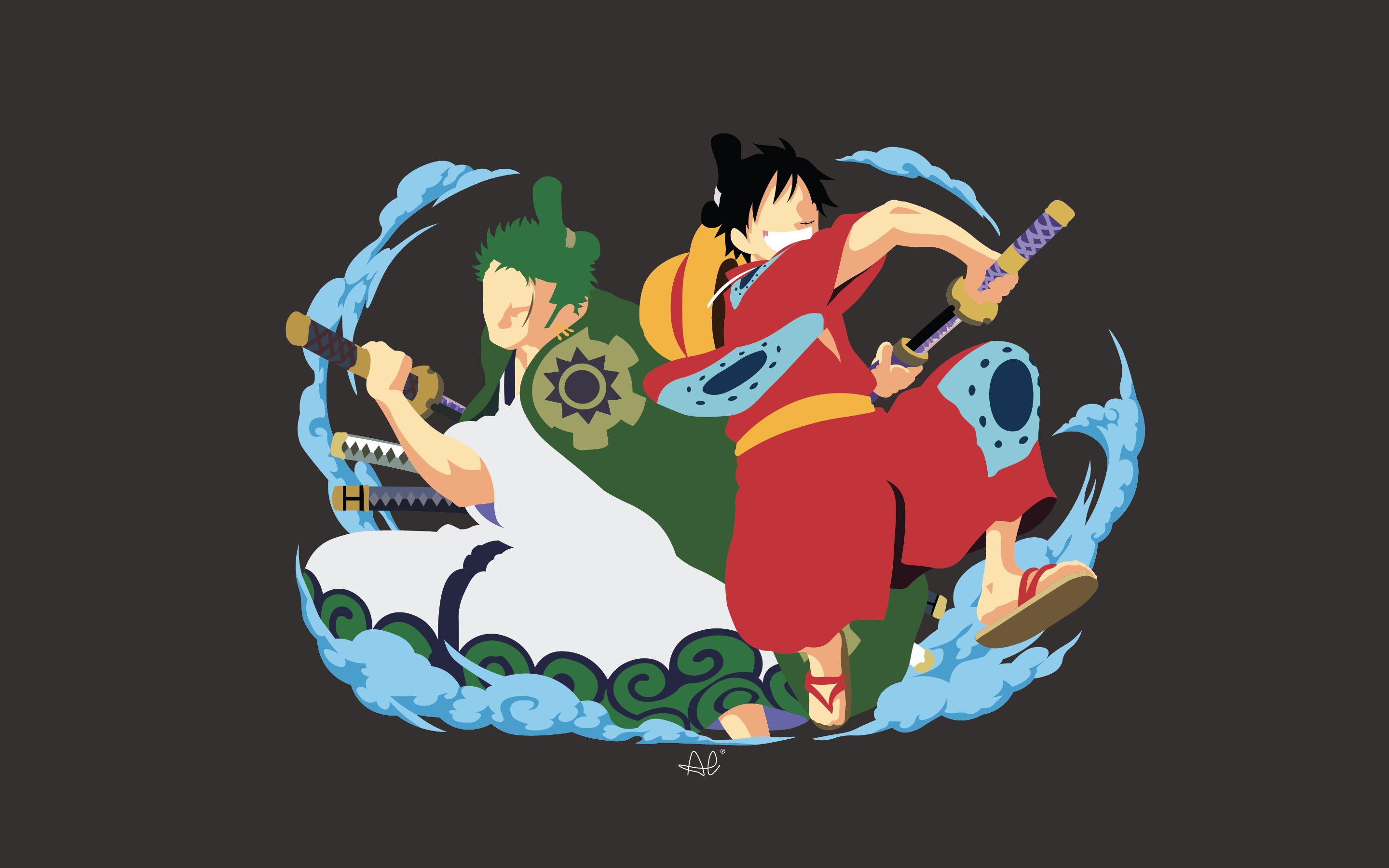 2880 x 1800 · png - Luffy And Zoro Wallpapers - Wallpaper Cave