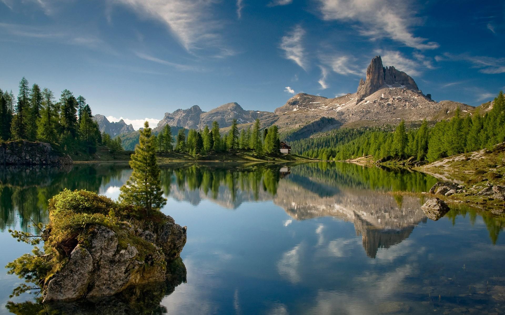 1920 x 1200 · jpeg - Free download fond ecran paysage lac de montagne wallpaper mountain ...