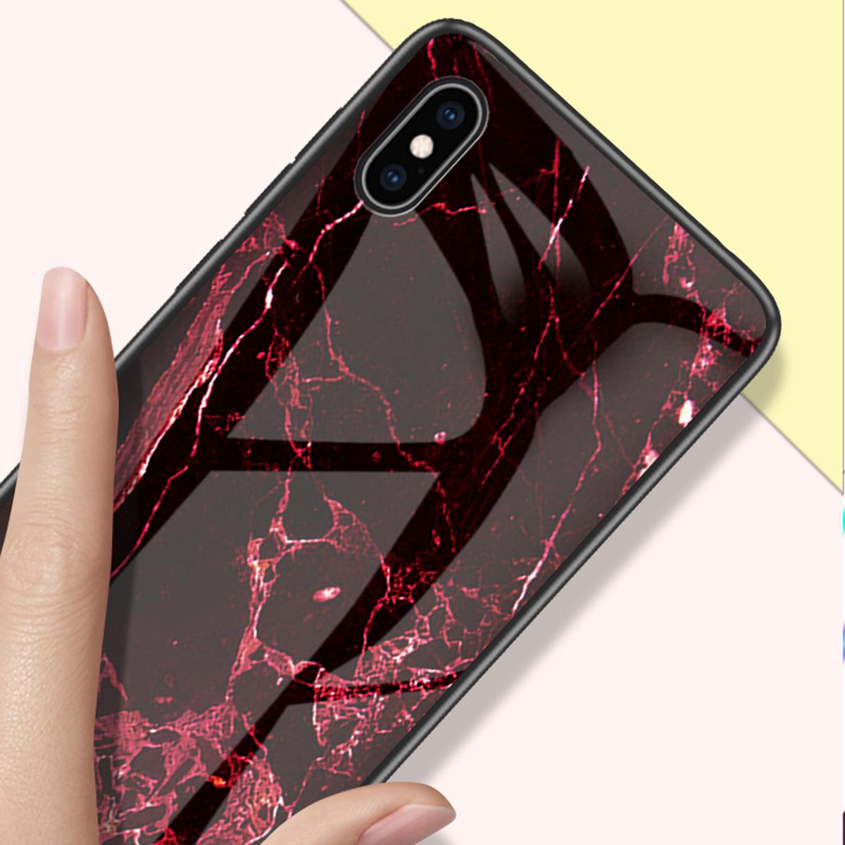 1200 x 1200 · jpeg - Marble Hybrid Tempered Glass Shockproof Back Cover Fr iPhone XS Max XR ...