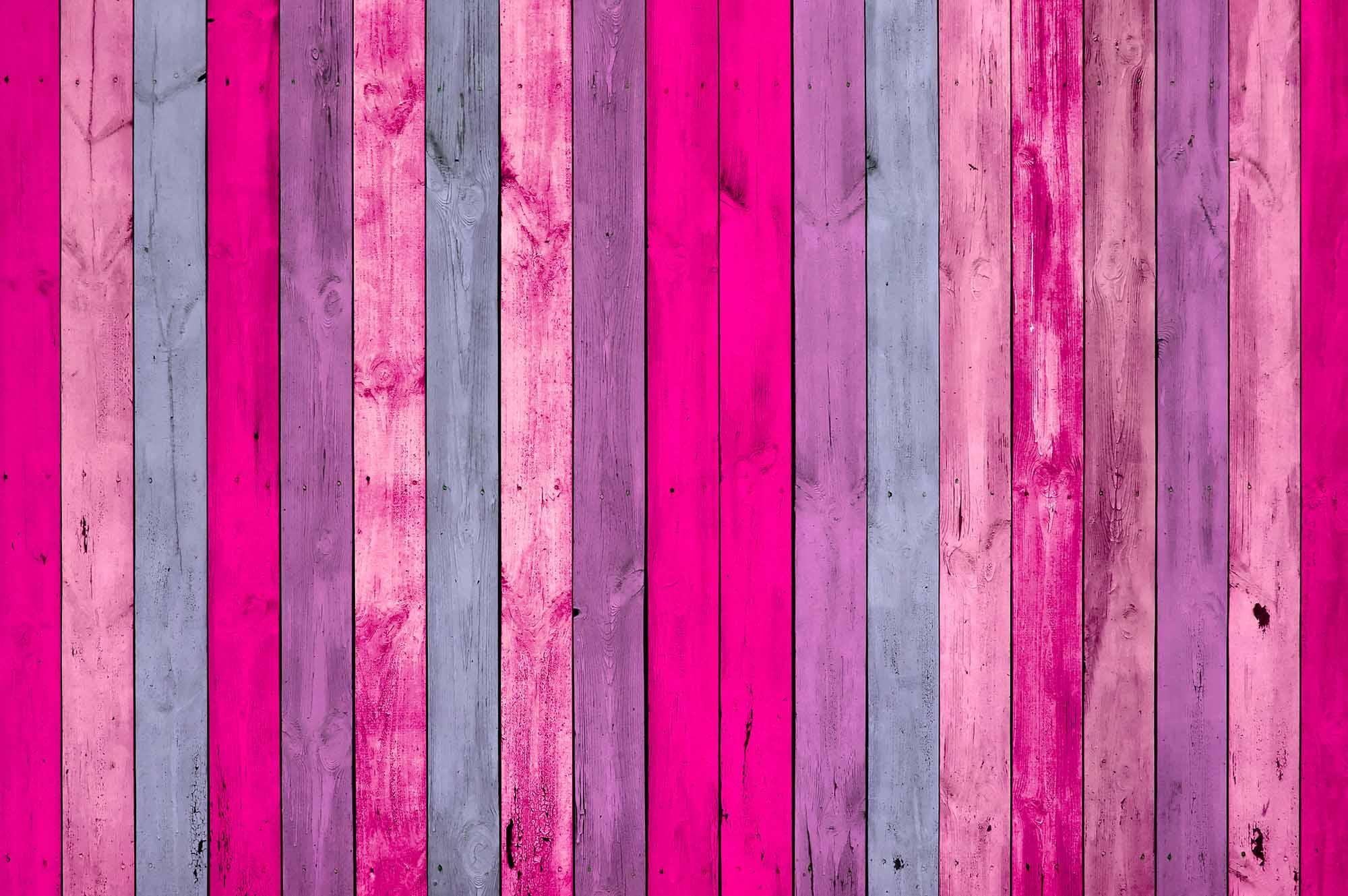 2000 x 1329 · jpeg - Wallpaper Mural Wall of Pink Wood Planks | Muralunique