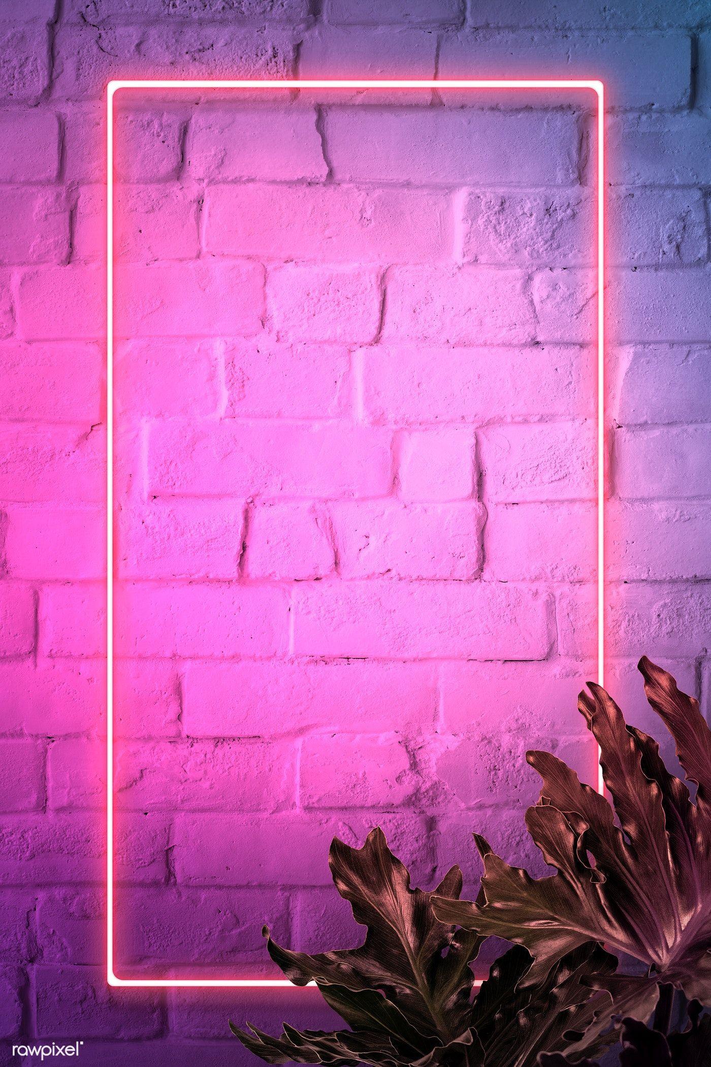 1400 x 2100 · jpeg - Neon Brick Design On Pink Wallpapers - Wallpaper Cave