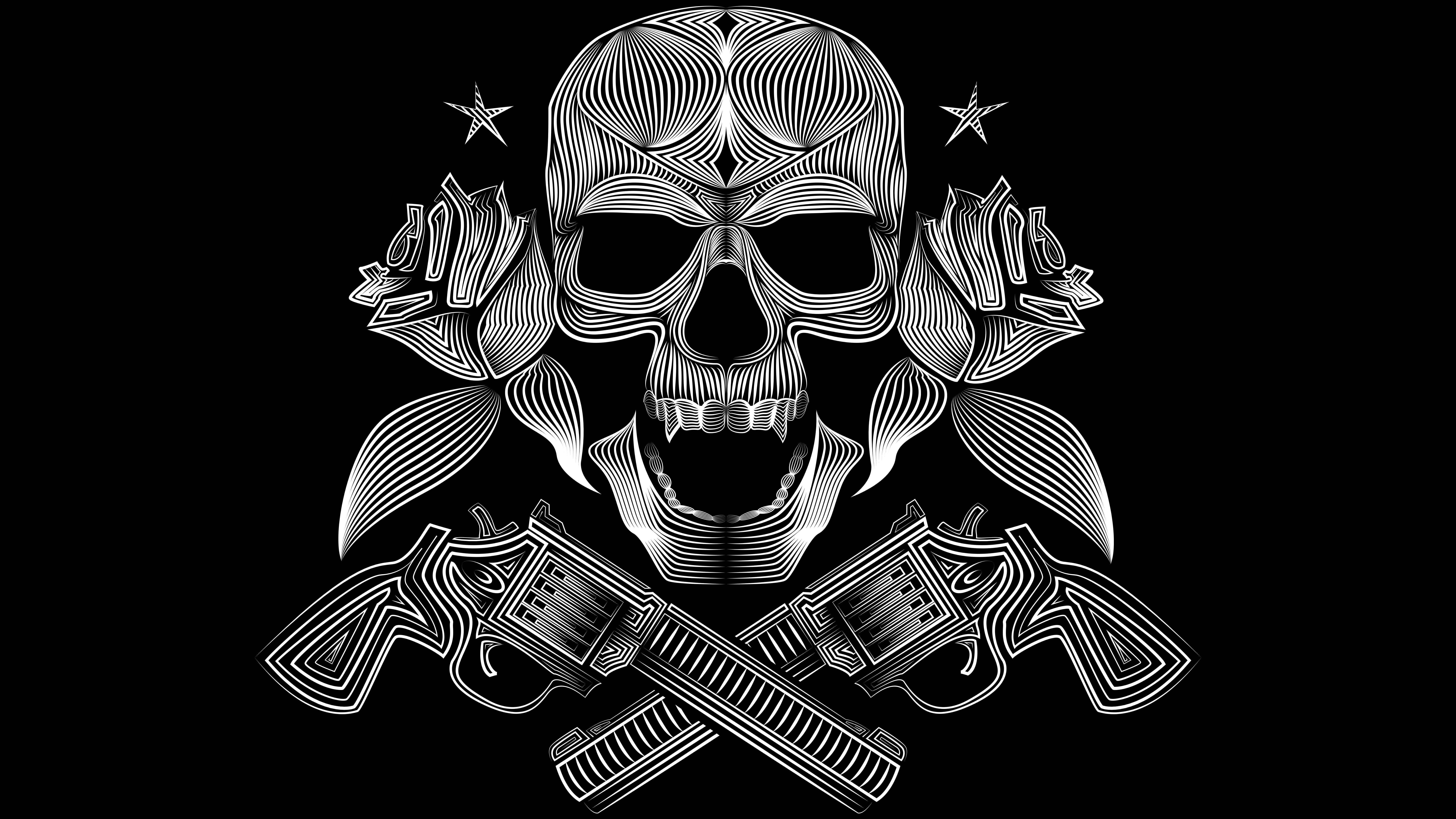 8000 x 4500 · jpeg - pirates, Gangsters, White, Vector, Black, Gun, Skull Wallpapers HD ...