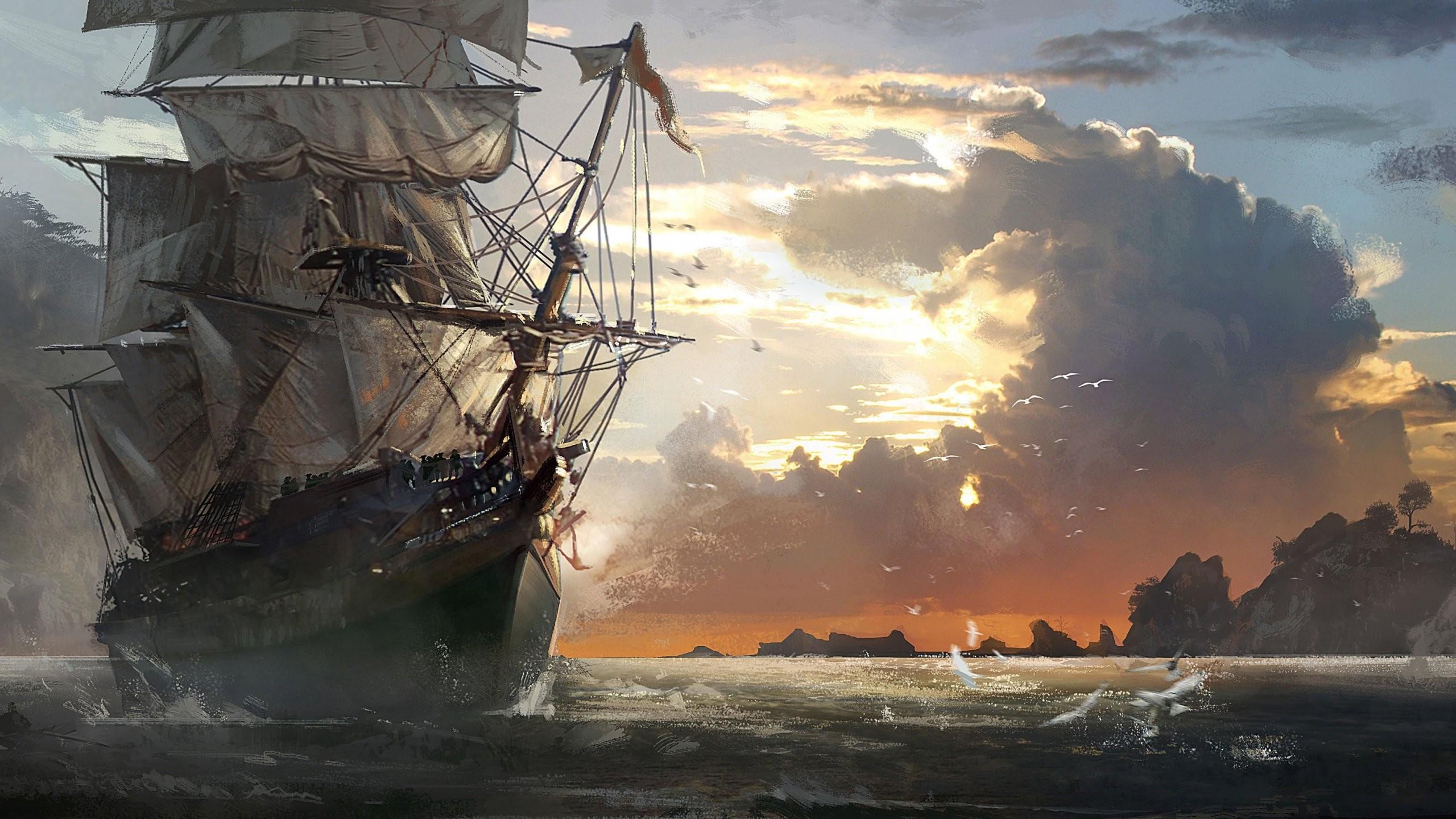 2560 x 1440 · jpeg - Pirate Ship Backgrounds 1 WallpaperTag