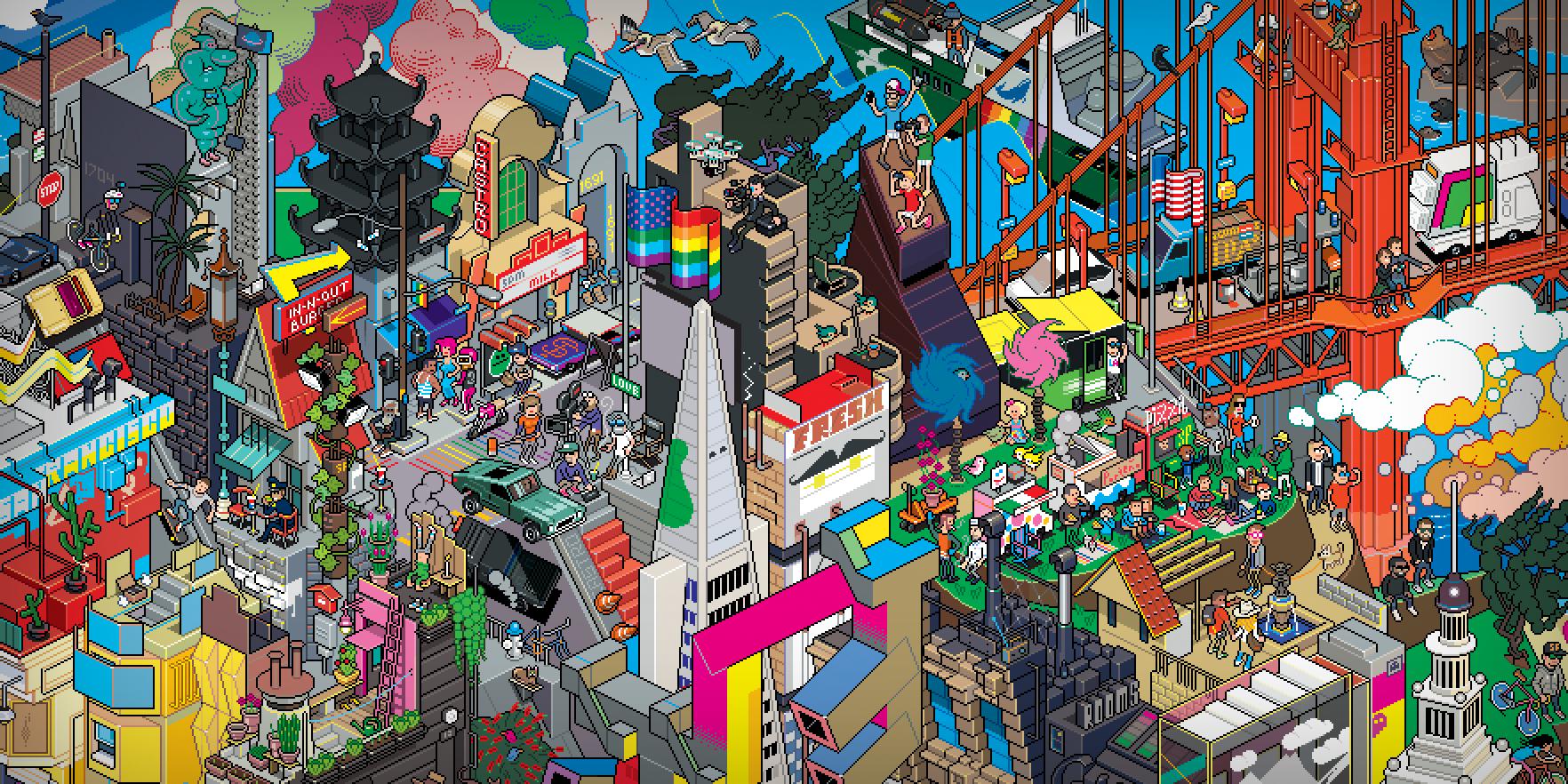 1764 x 882 · png - Tokyo Pixel Art Wallpapers - Top Free Tokyo Pixel Art Backgrounds ...