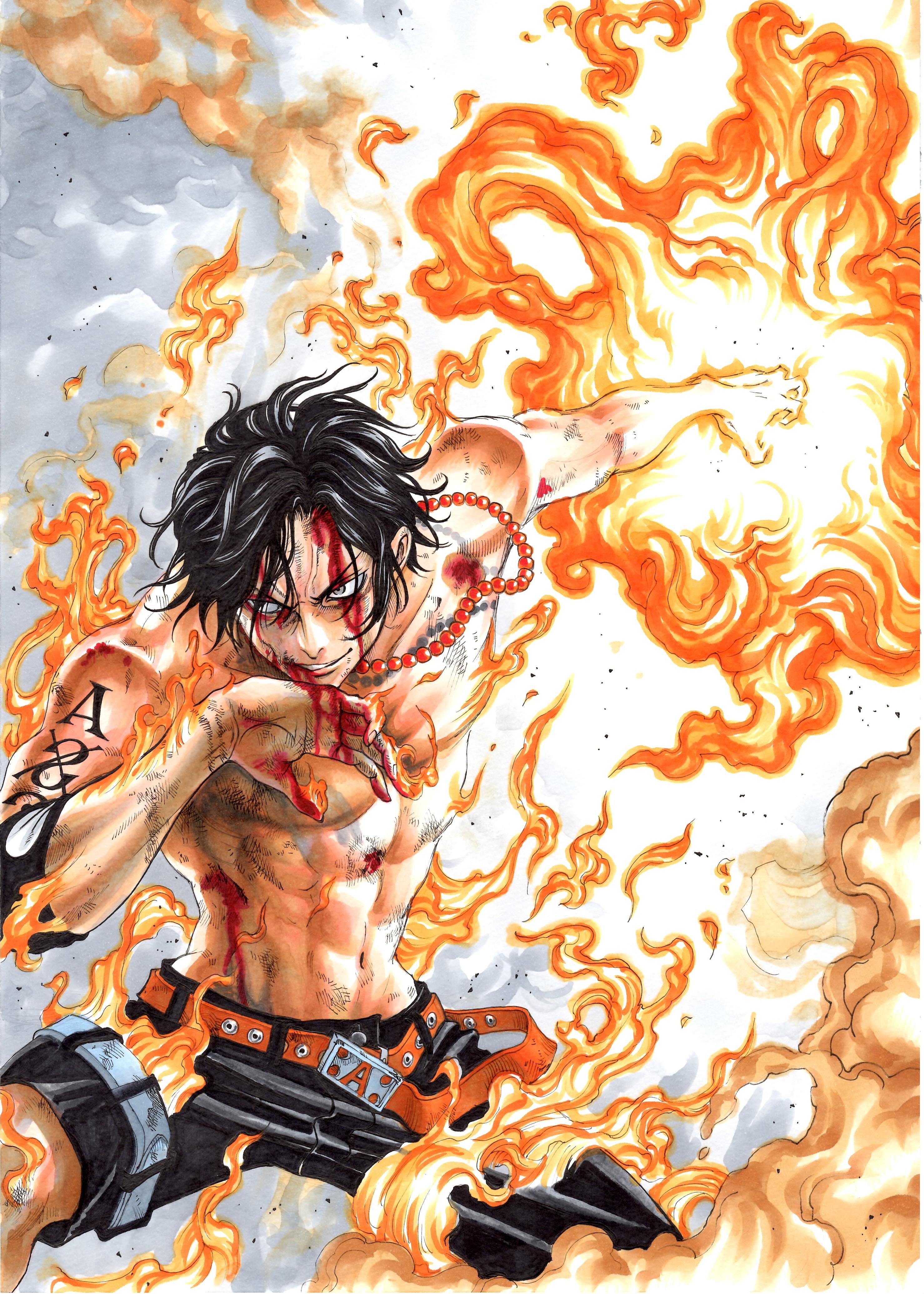 2957 x 4140 · jpeg - anime, One Piece, Portgas D. Ace Wallpapers HD / Desktop and Mobile ...