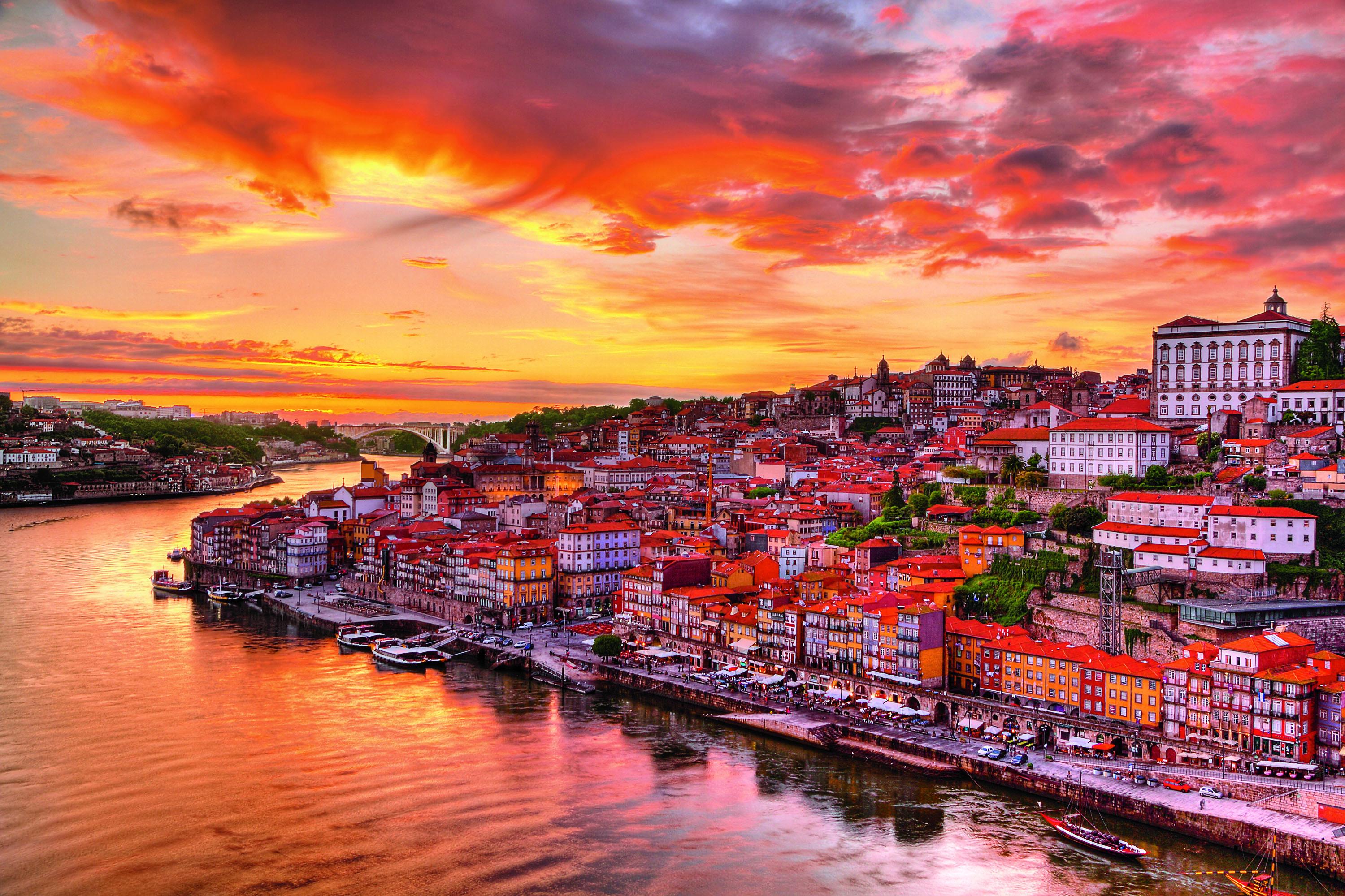 3000 x 2000 · jpeg - Porto, Portugal at Sunset HD Wallpaper | Background Image | 3000x2000 ...