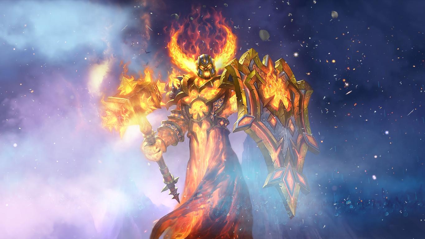 1366 x 768 · png - Ragnaros, The Lightlord Wallpaper by Maiconcrvg on DeviantArt