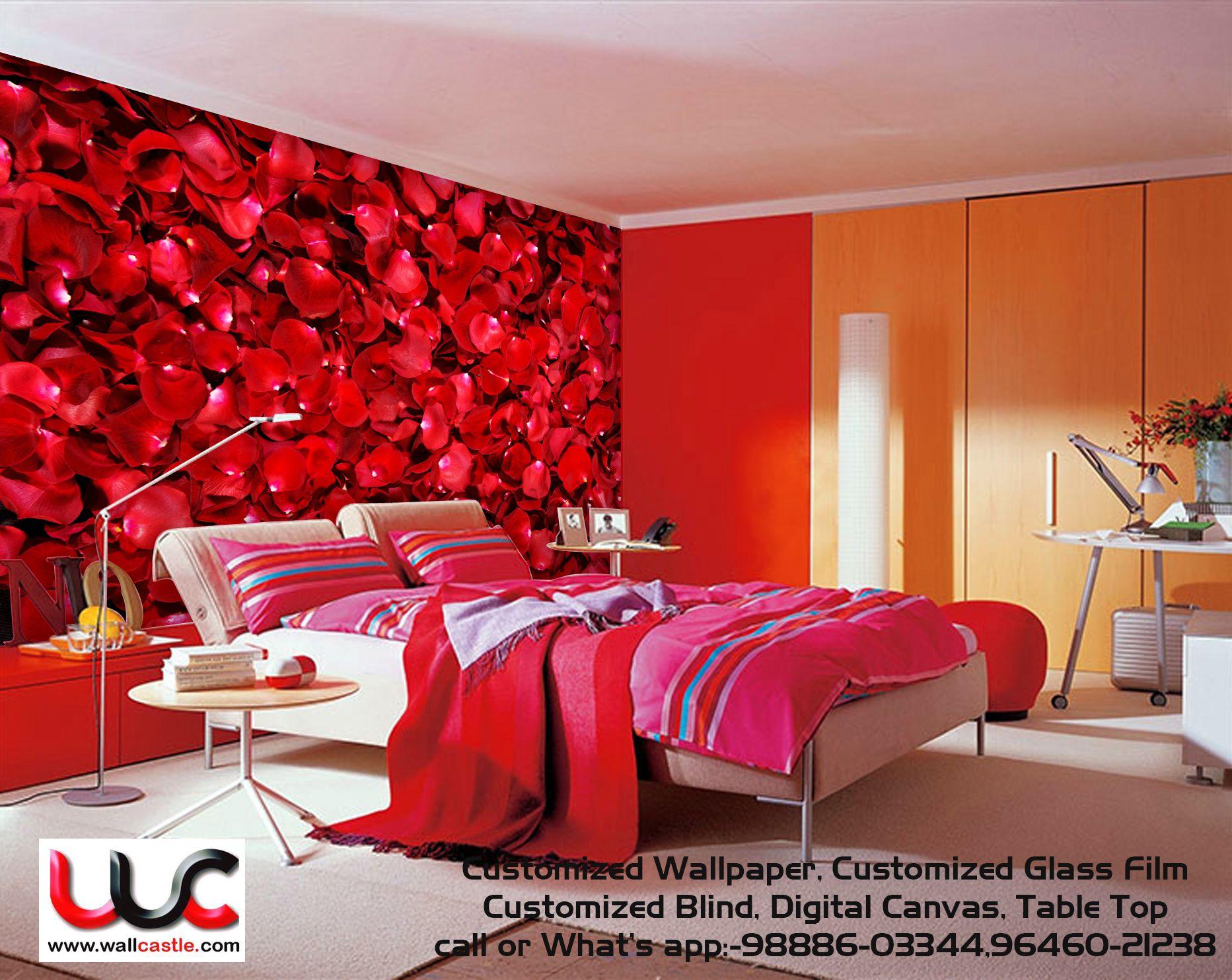 1865 x 1483 · jpeg - Red Roses Leaf (Wallpaper) | Home decor, Luxury bedroom design, Red rooms