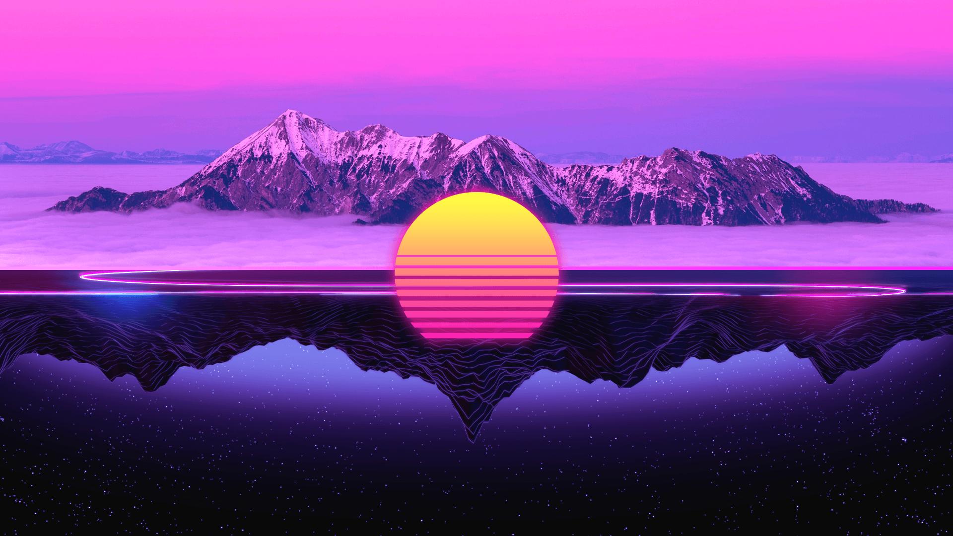 1920 x 1080 · png - Retro Sunset Wallpapers - Wallpaper Cave
