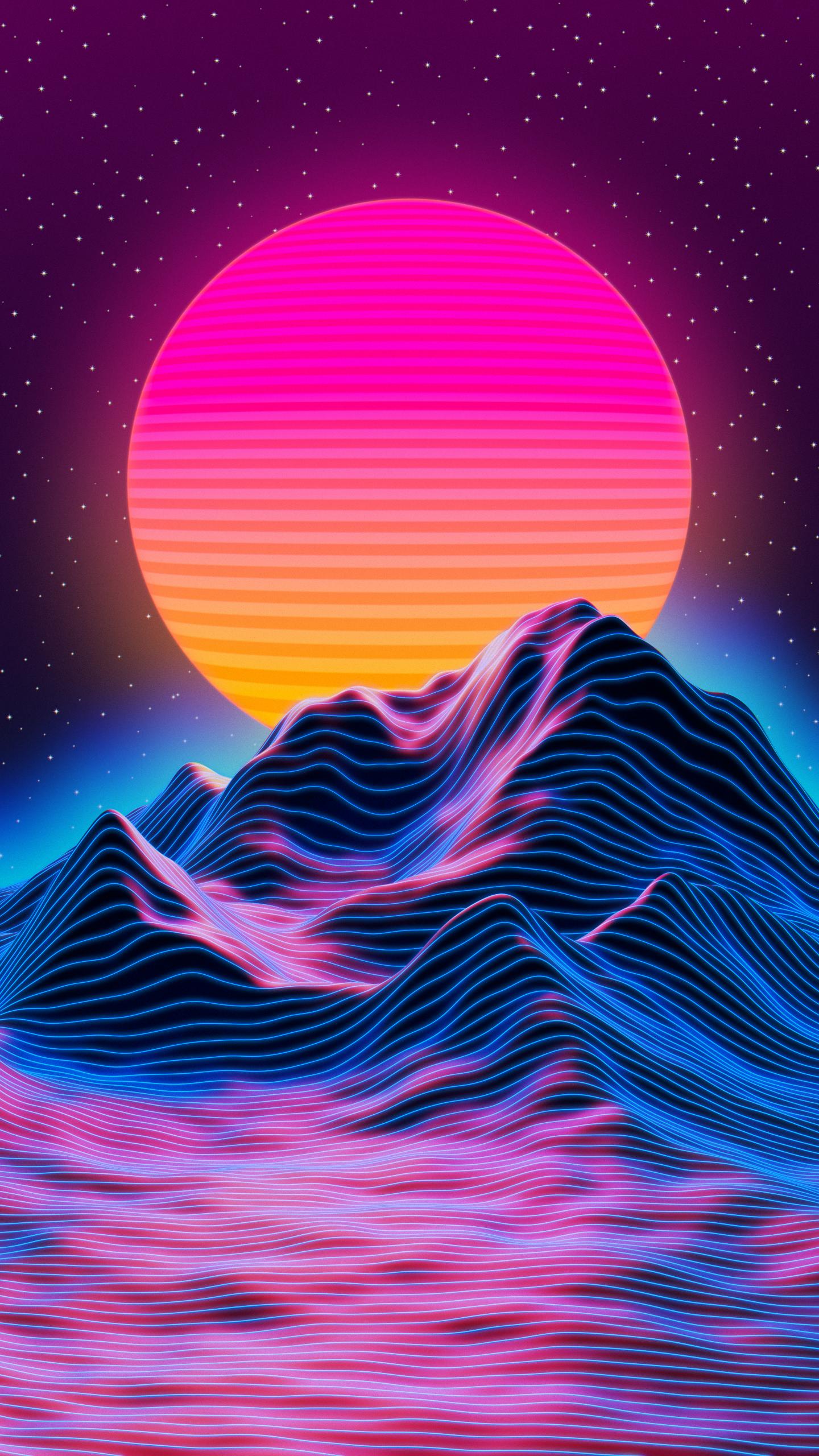 1440 x 2560 · png - Retro Sunset Wallpapers - Top Free Retro Sunset Backgrounds ...