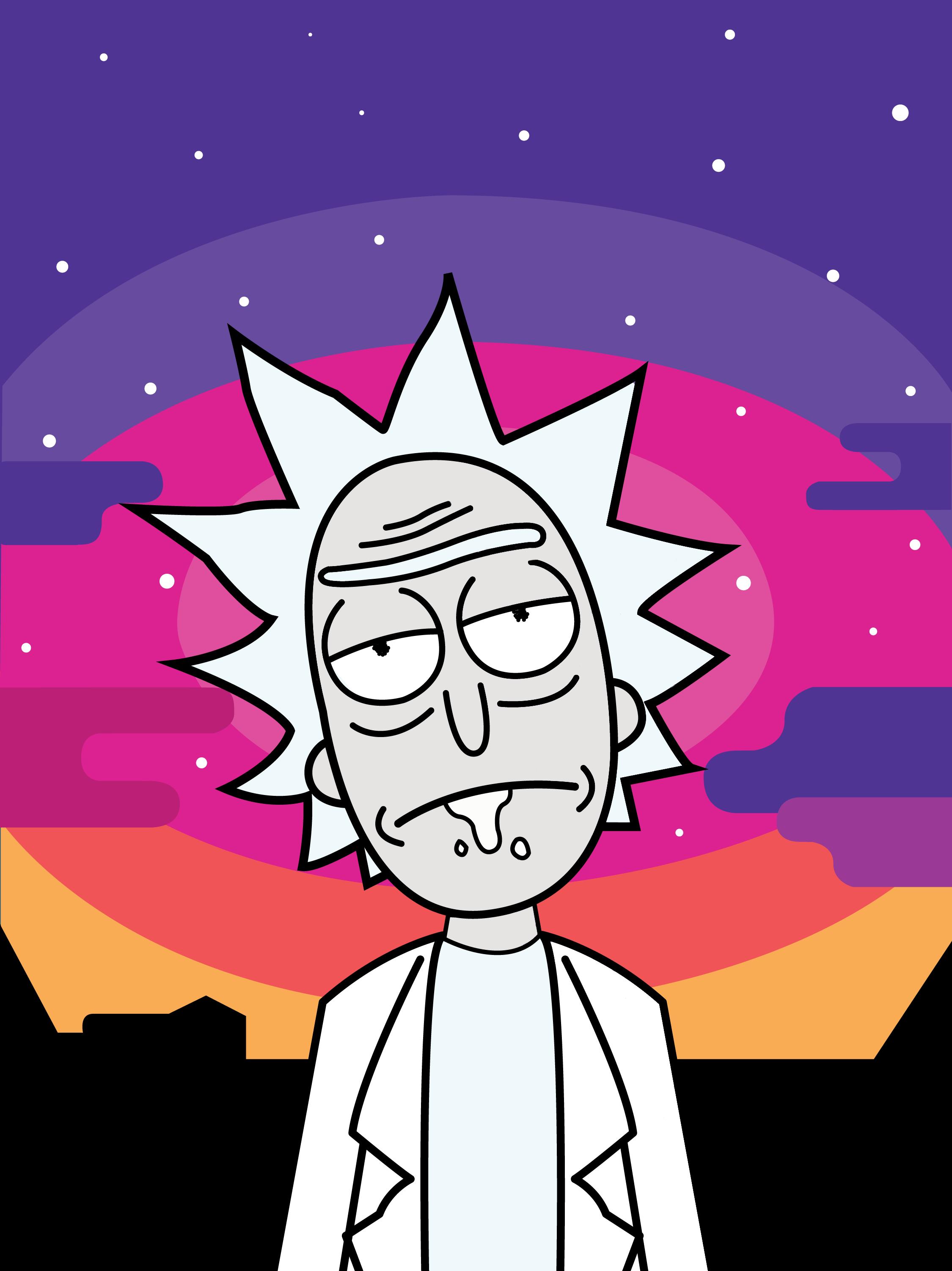 2250 x 3004 · png - Rick And Morty Retro Wallpapers - Wallpaper Cave