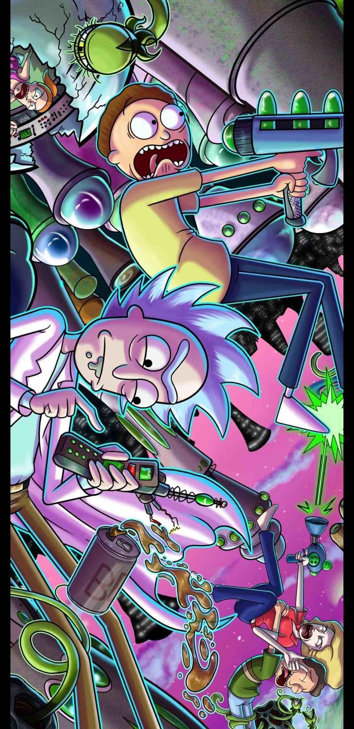 1138 x 2338 · jpeg - Rick And Morty Weed Wallpapers - Wallpaper Cave