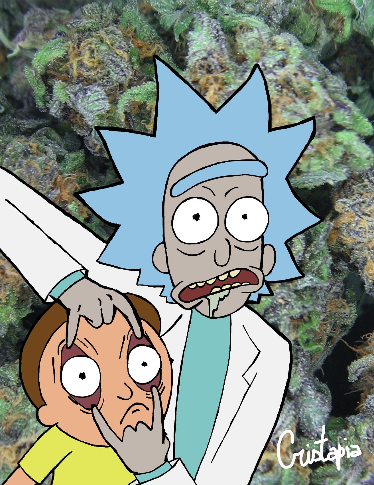 1312 x 1700 · png - Rick and Morty Weed by Cristapia on DeviantArt