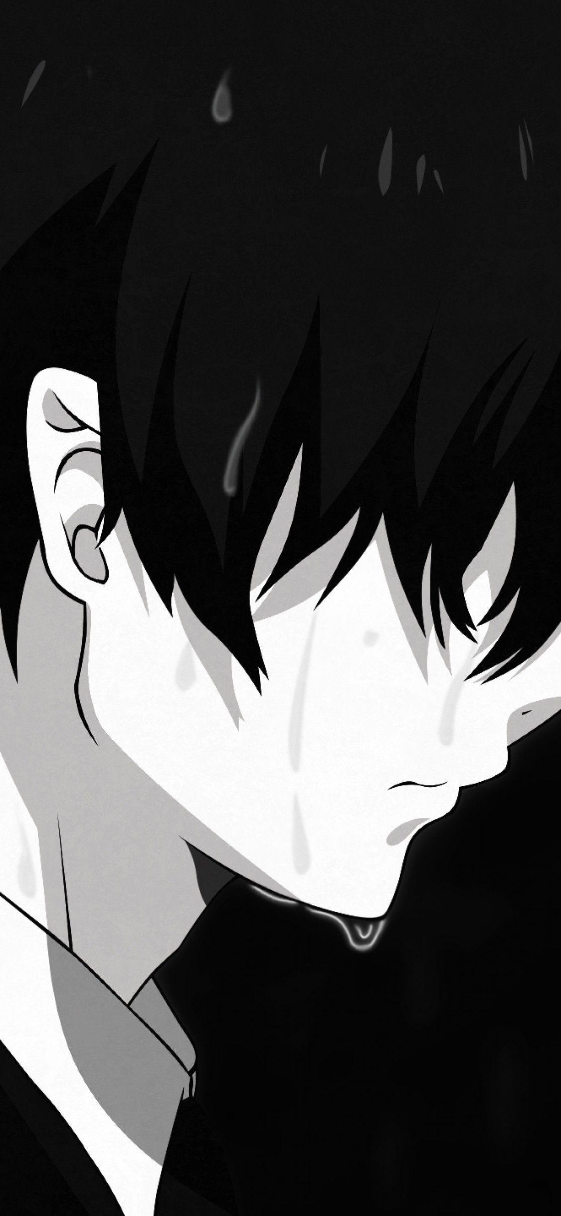 1125 x 2436 · jpeg - Anime Sad Faces Wallpapers - Wallpaper Cave