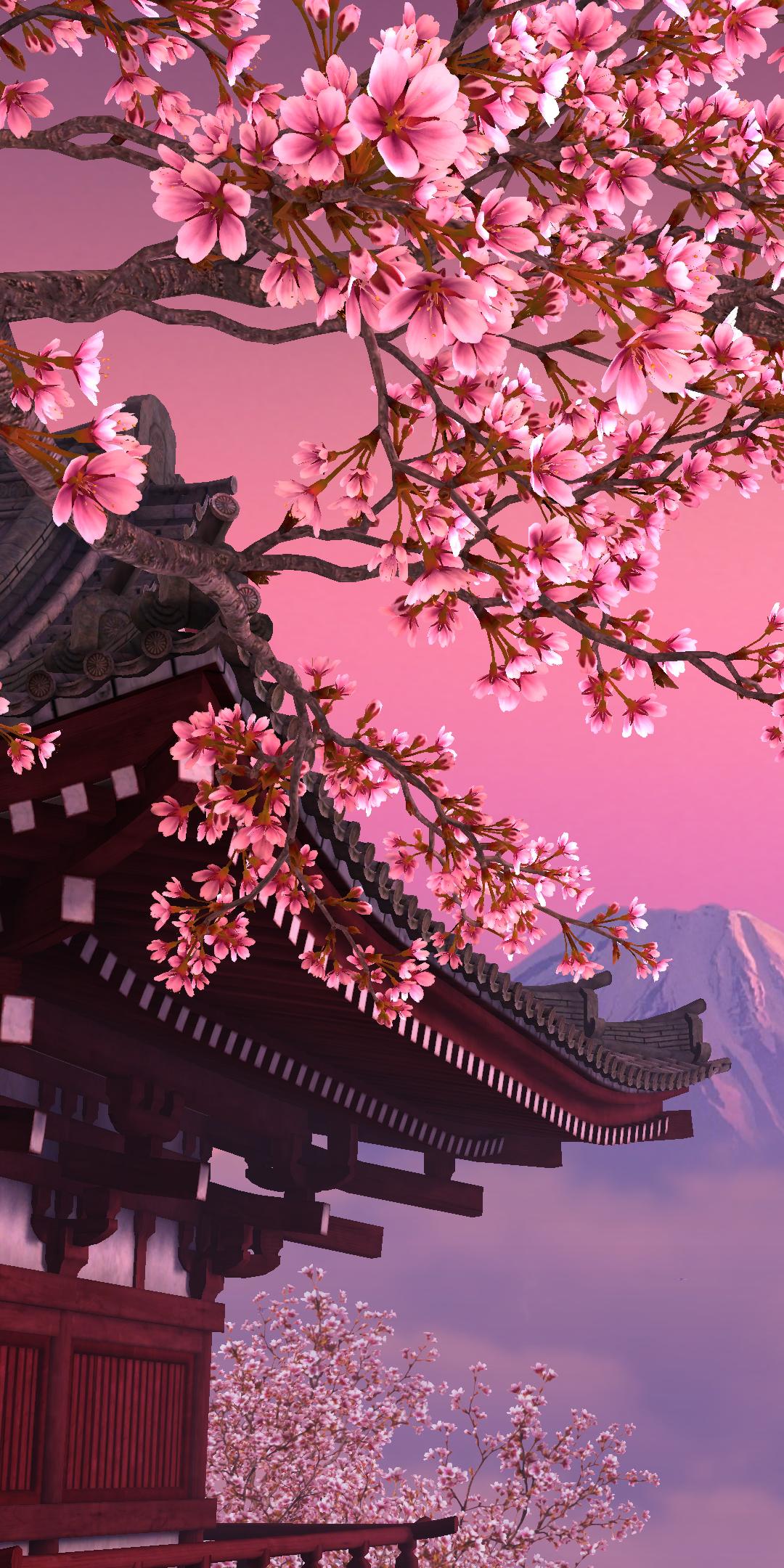 1080 x 2160 · jpeg - Japanese Sakura Tree Mobile Wallpaper - HD Mobile Walls