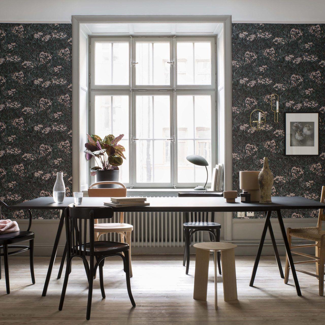1280 x 1280 · jpeg - Malin Black Sandberg Wallpaper | Wallpaper living room, Home ...