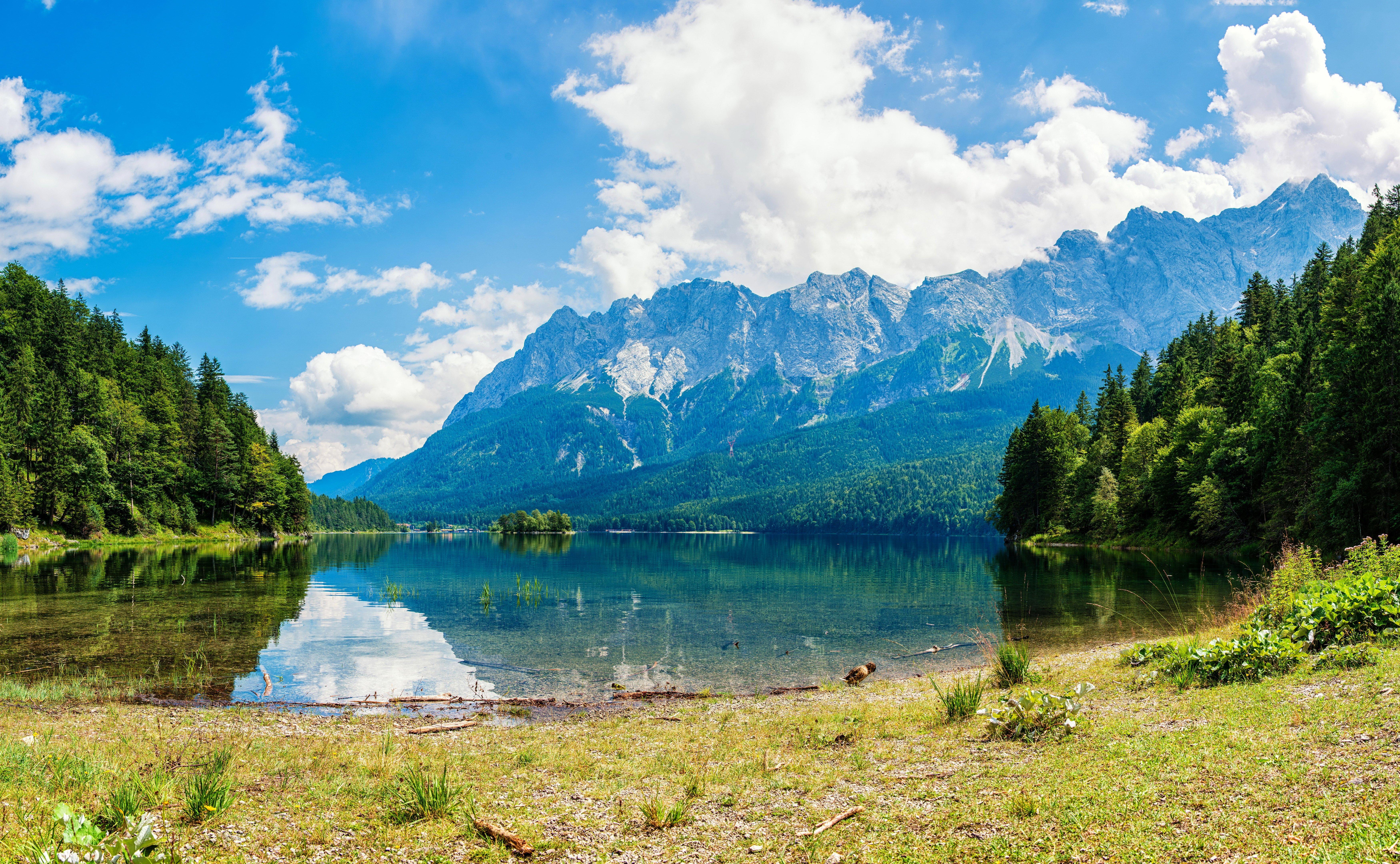 7000 x 4320 · jpeg - scenery, Lake, Mountains, Forests, Clouds, Nature Wallpapers HD ...