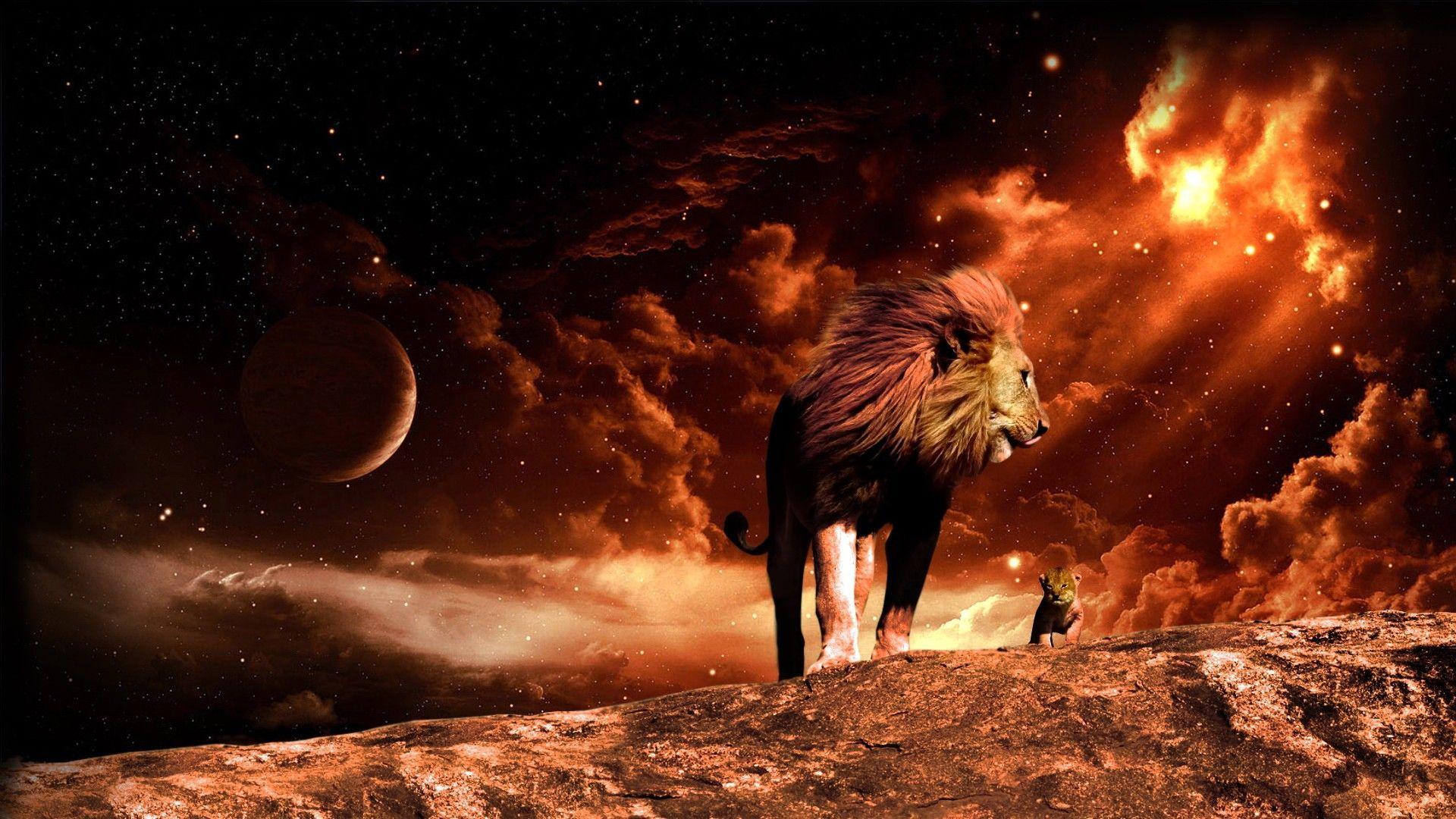 1920 x 1080 · jpeg - Space Lion Wallpapers - Top Free Space Lion Backgrounds - WallpaperAccess