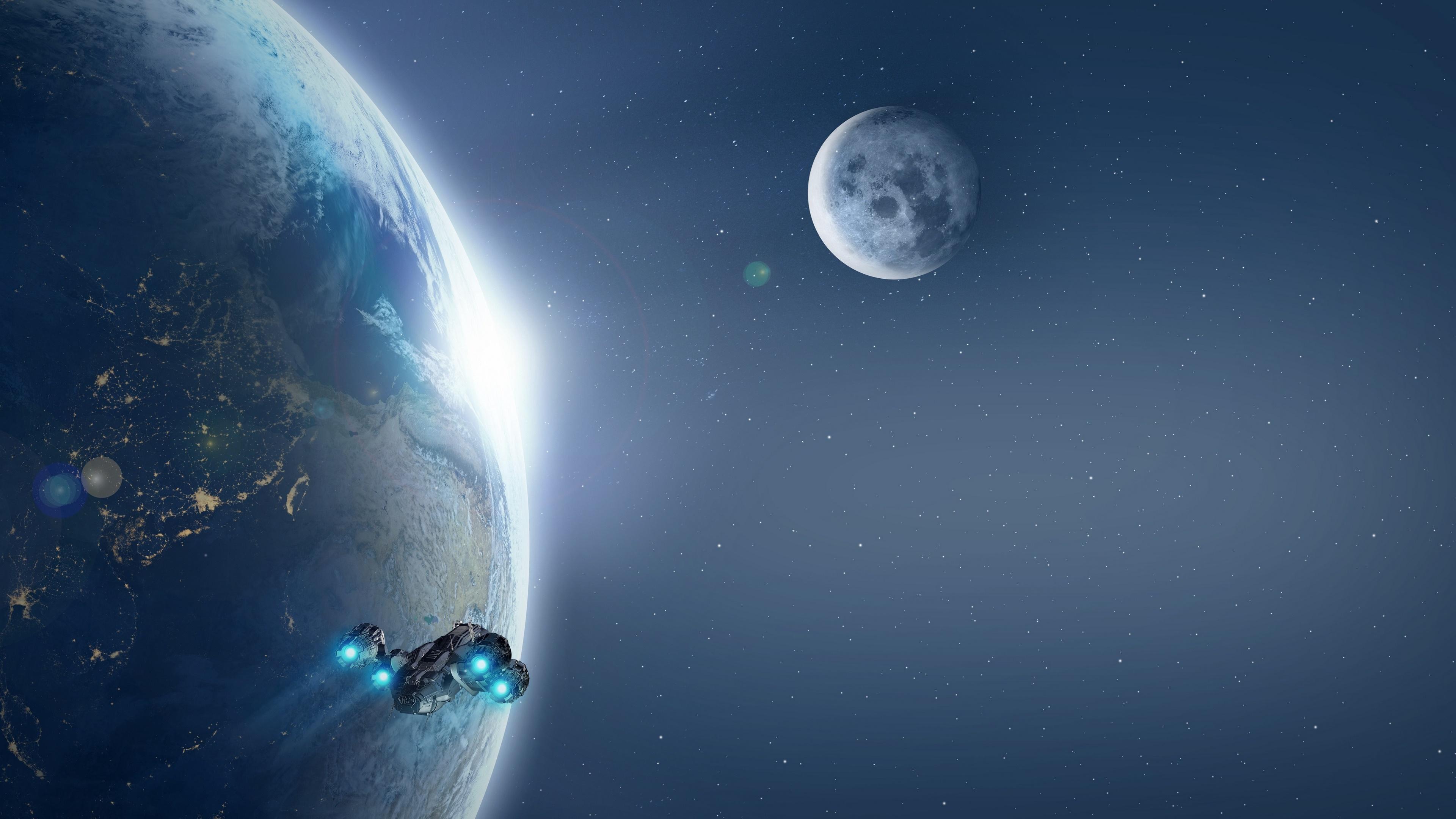 3840 x 2160 · jpeg - Space travel around the world wallpaper - backiee