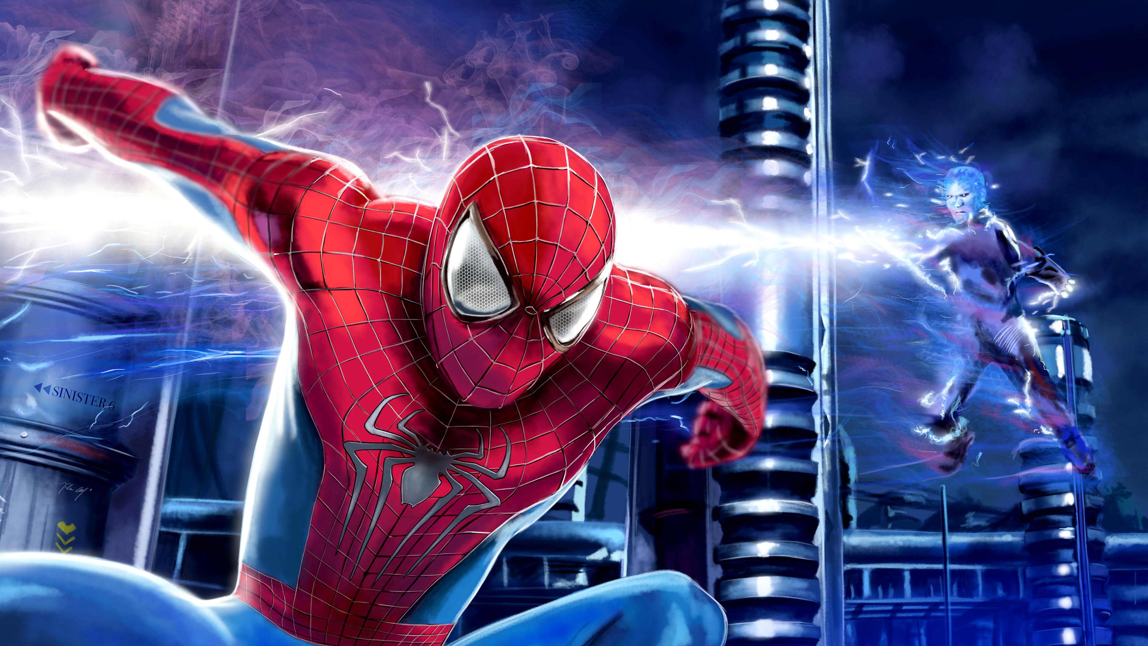 3840 x 2160 · jpeg - The Amazing Spiderman Paint Art 4k superheroes wallpapers, spiderman ...