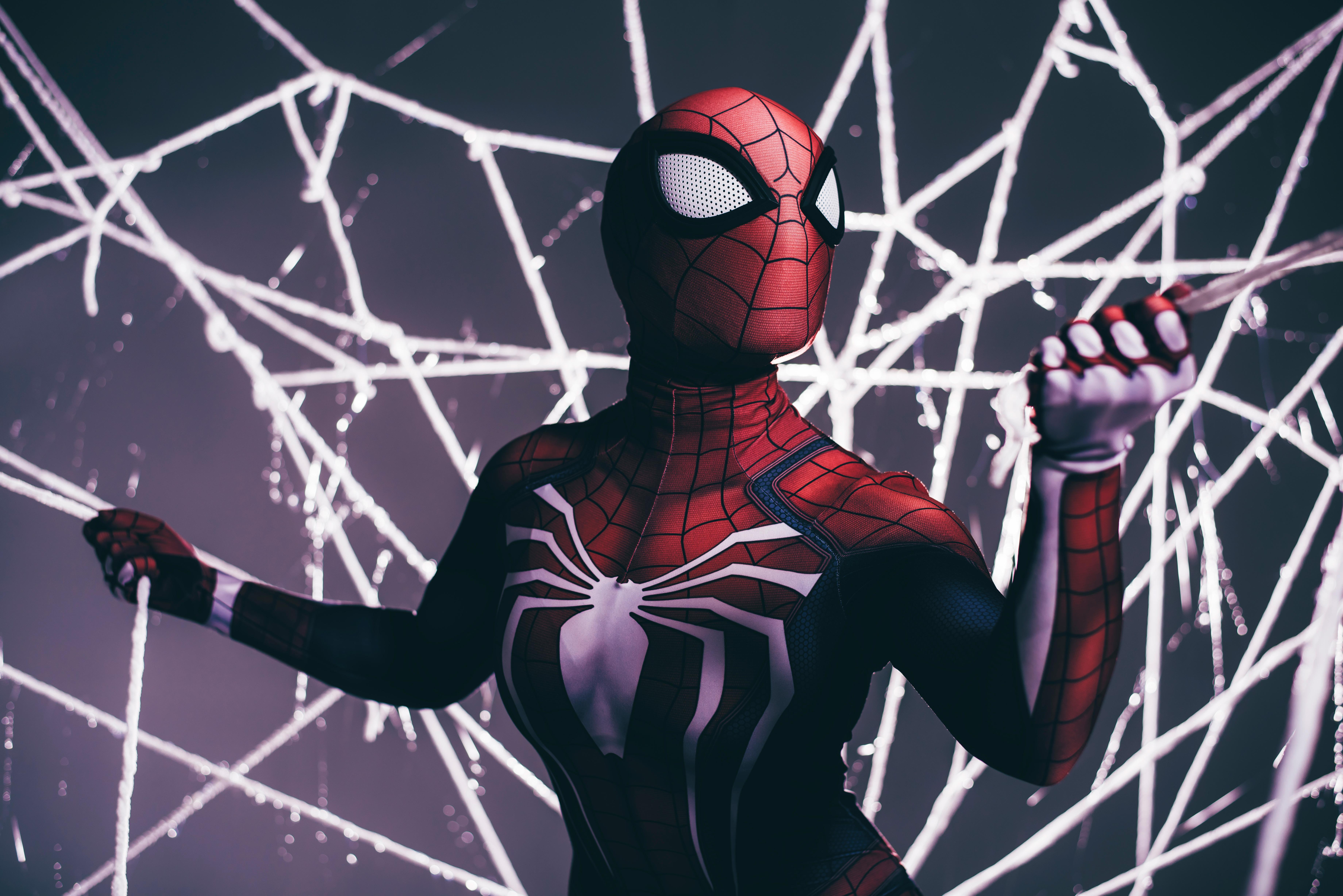 7360 x 4912 · jpeg - Spiderman Shooting Web, HD Superheroes, 4k Wallpapers, Images ...