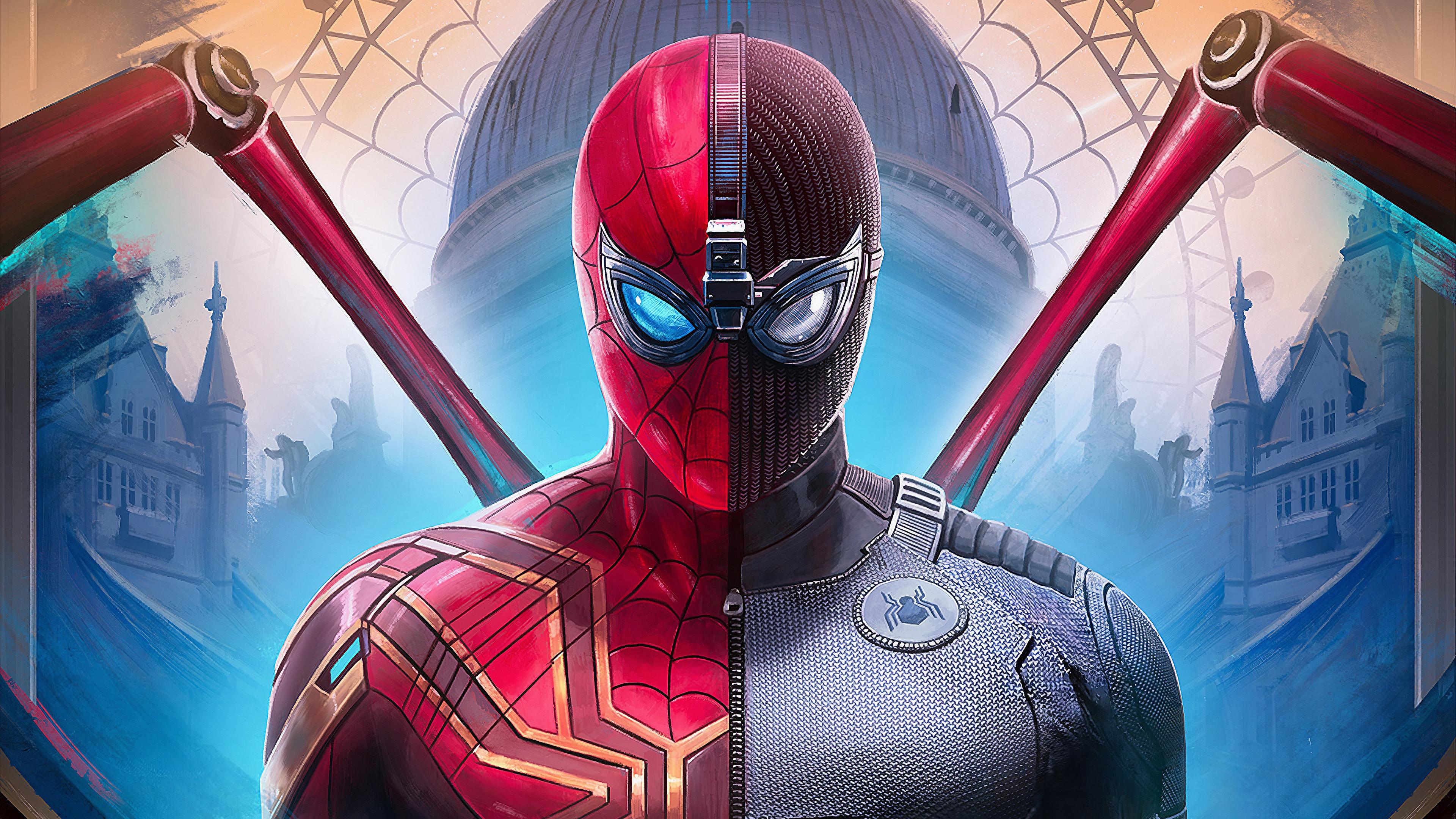 3840 x 2160 · jpeg - Spiderman Far From Home Suit, HD Superheroes, 4k Wallpapers, Images ...