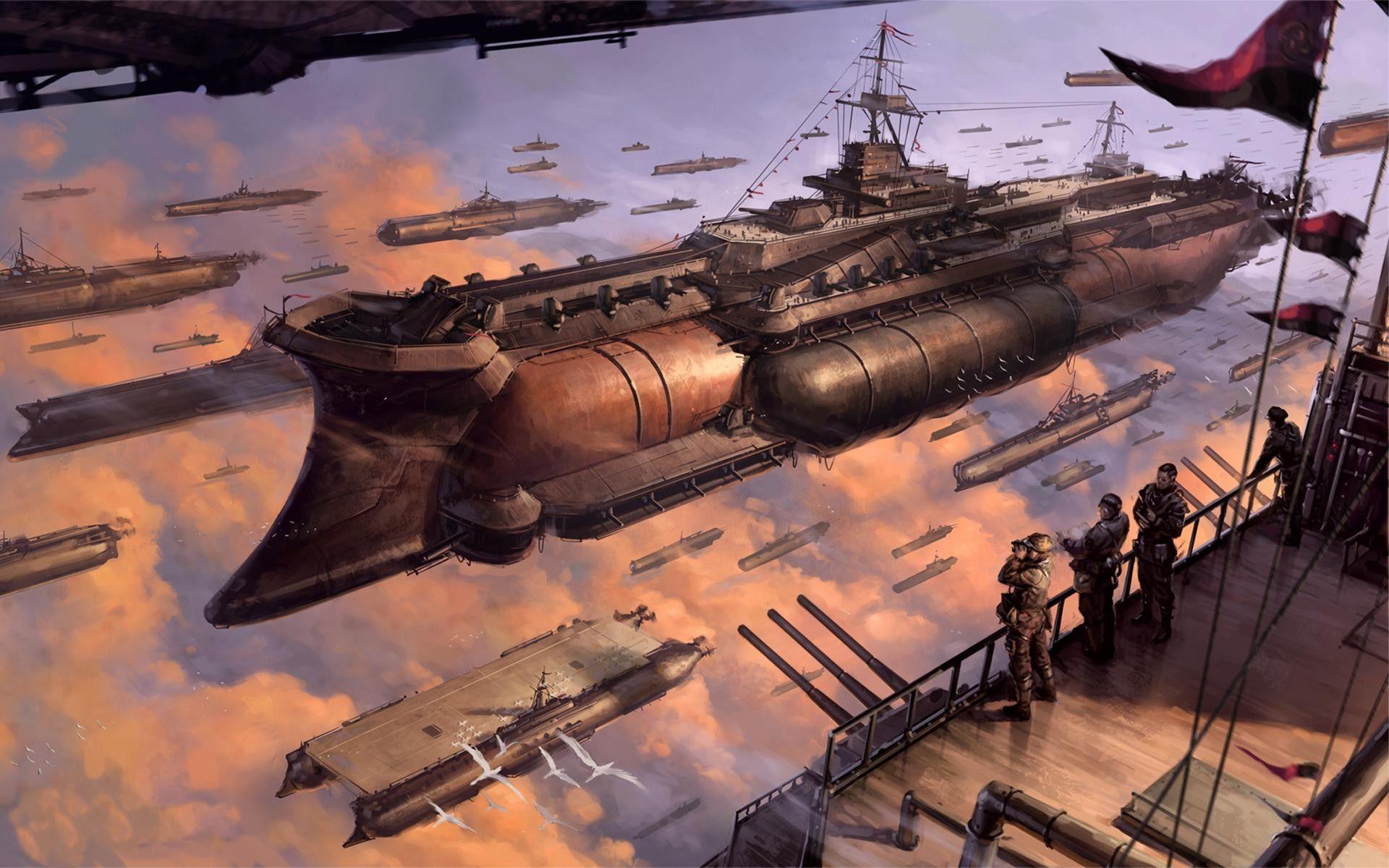 1920 x 1200 · jpeg - These Magical Flying Ship Illustrations Will Be Your New Desktops ...