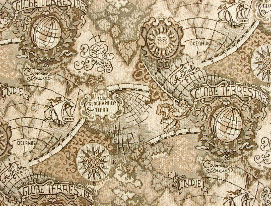 1080 x 823 · jpeg - Steampunk Elegance | World map fabric, Map fabric, Old world map