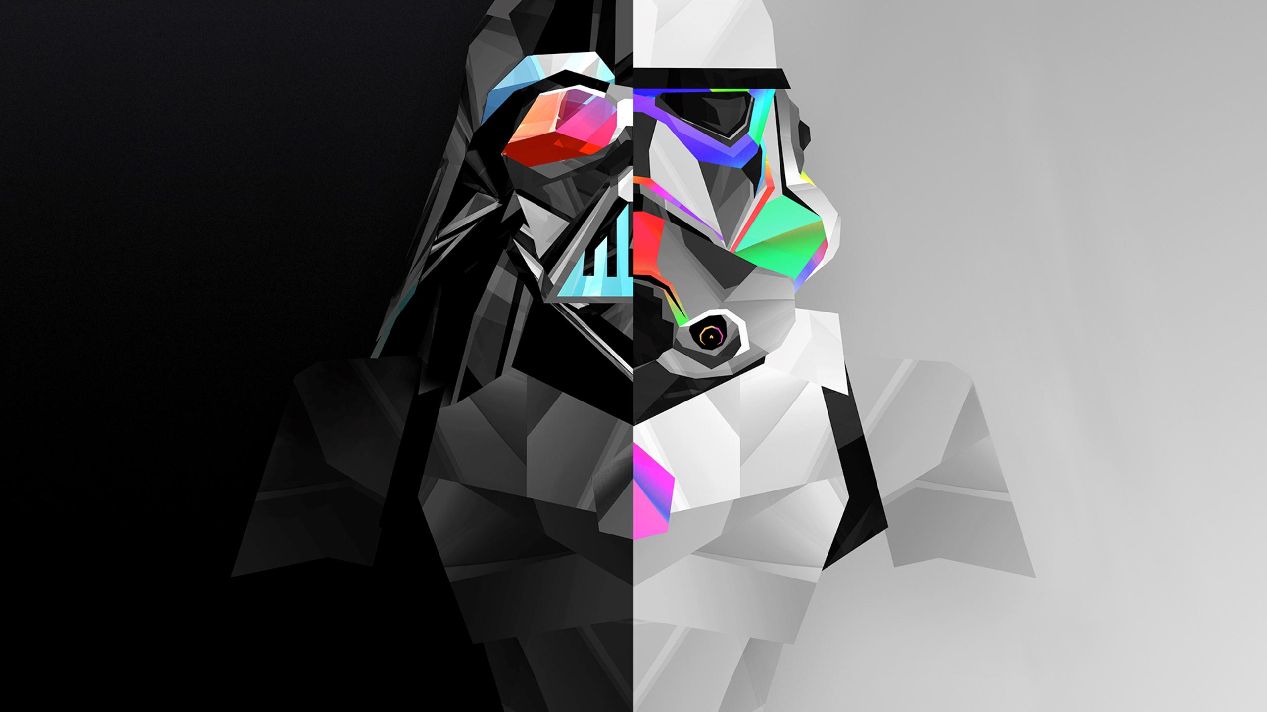2560 x 1440 · jpeg - 2560x1440 Stormtrooper And Darth Vader 4k Artwork 1440P Resolution HD ...
