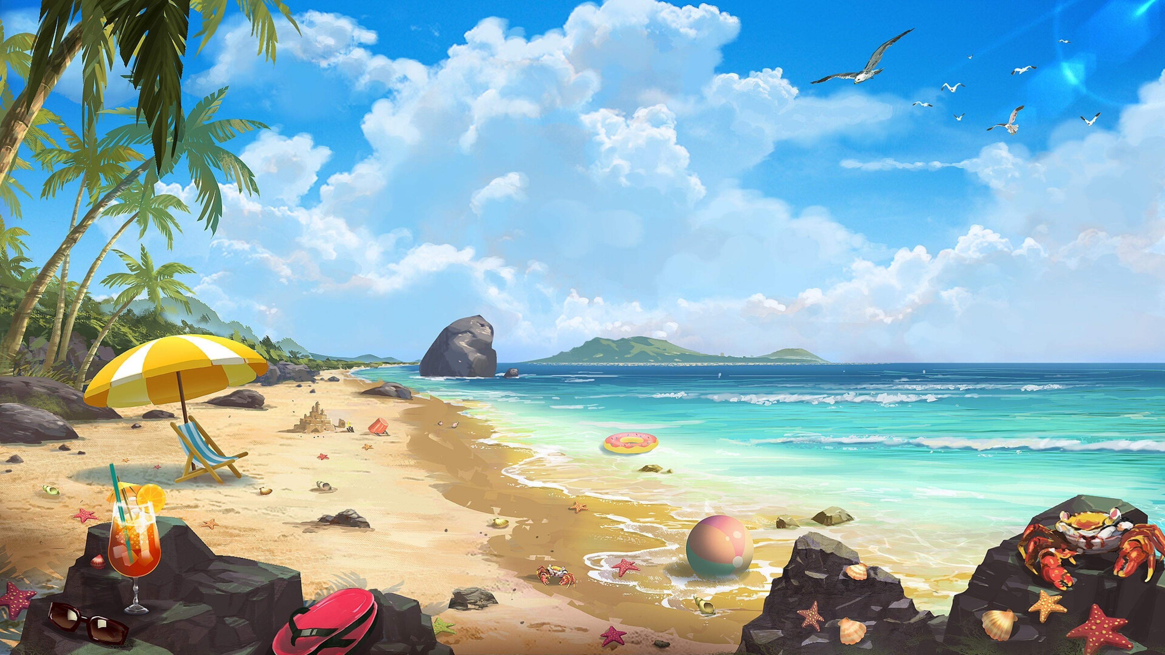 3840 x 2160 · jpeg - Beach In Summer 4K wallpaper