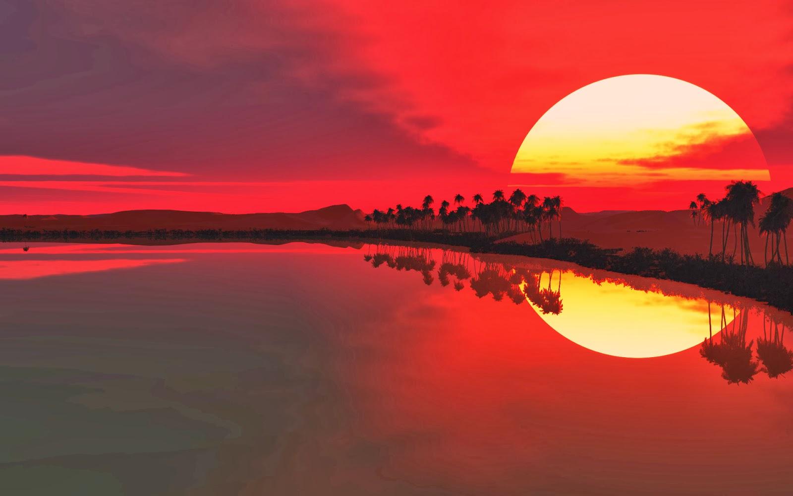 1600 x 1000 · jpeg - Lake Sunset Wallpaper - beauty walpaper