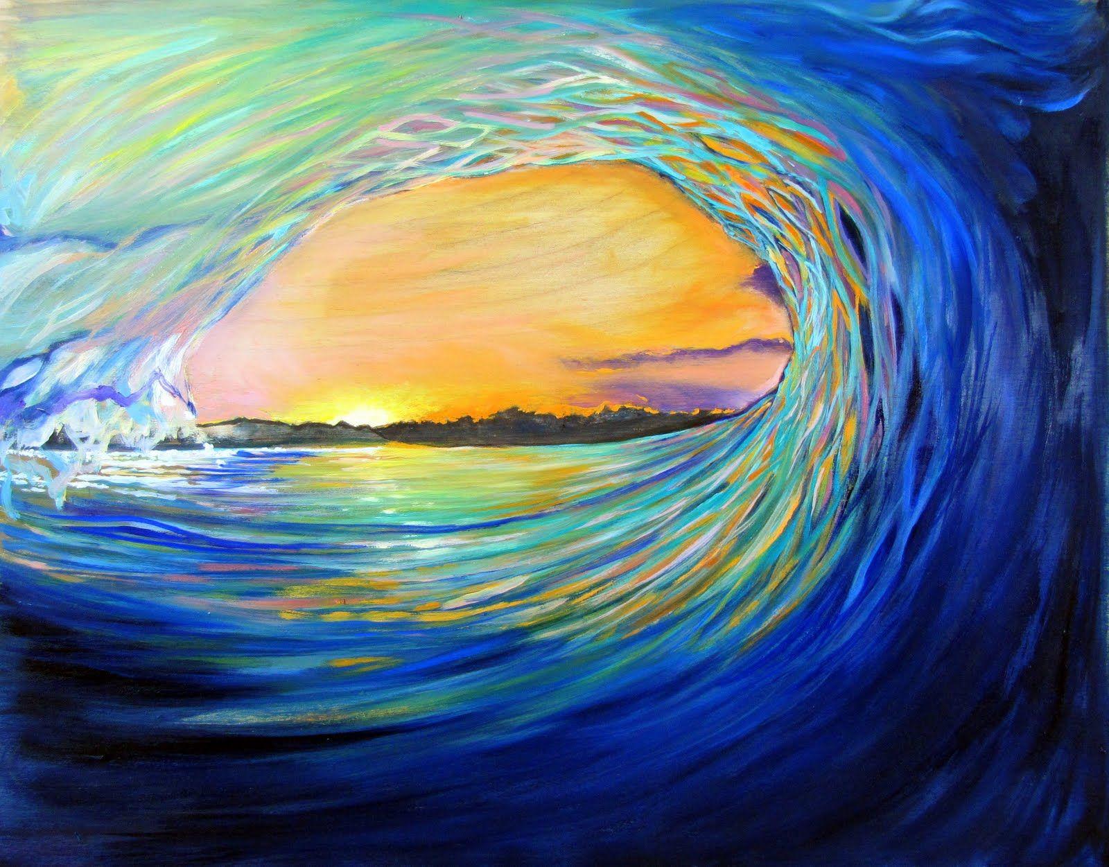 1600 x 1251 · jpeg - What do ya rekon | Ocean art painting, Surf art, Surf painting