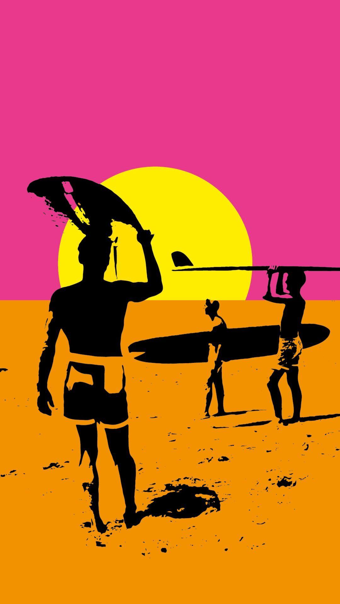 1080 x 1920 · jpeg - Surfing | Surfing wallpaper, Retro surf, Surf art
